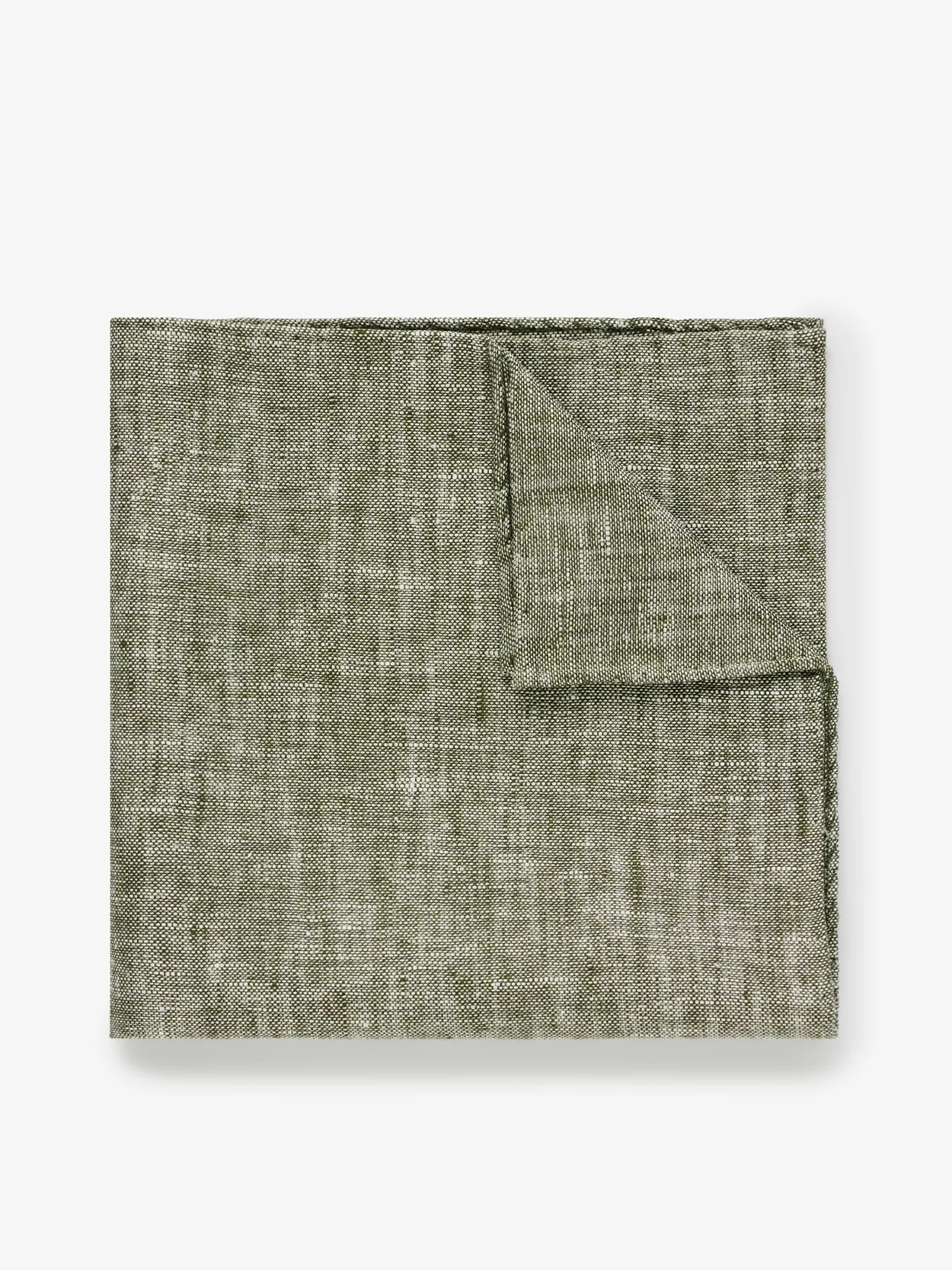 Olive Green Pocket Square Linen