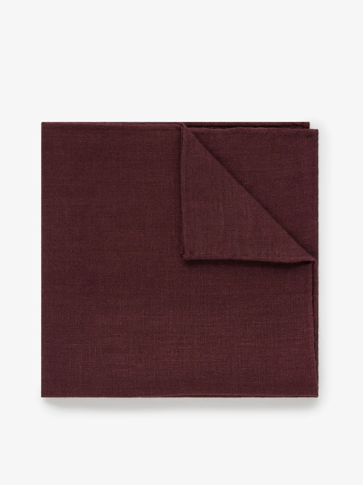 Burgundy Pocket Square Linen