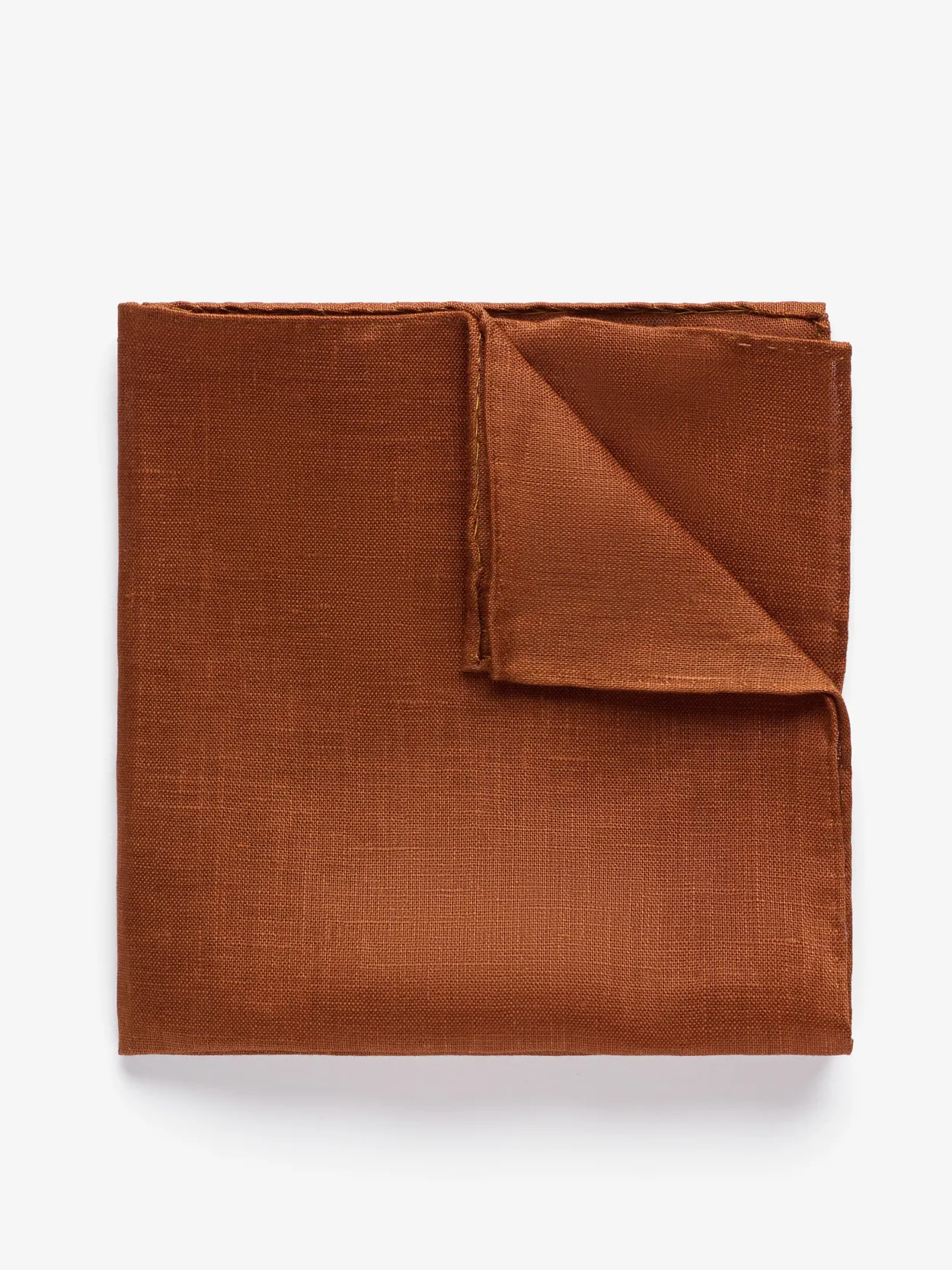 Terracotta Pocket Square Linen