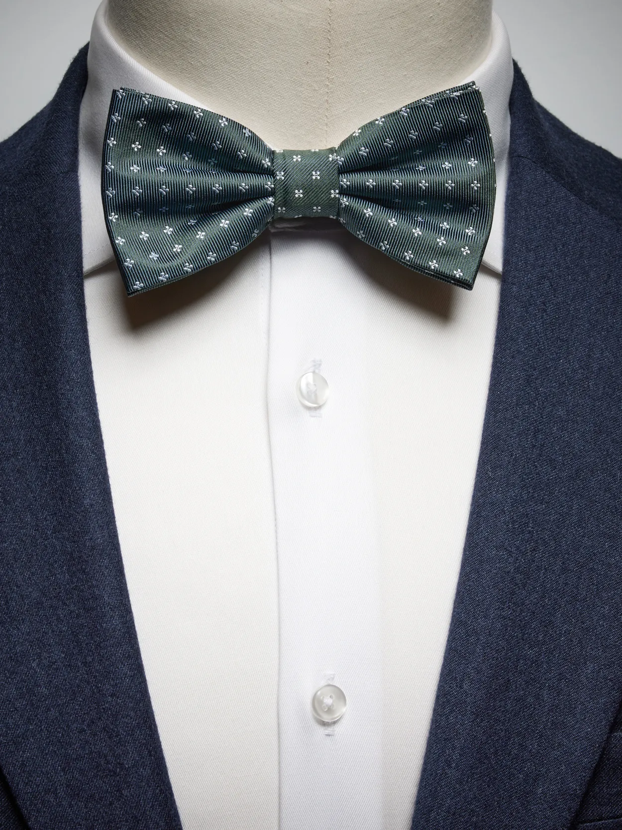 Olive Green Bow Tie Floral