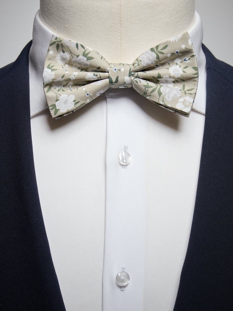 Beige Bow Tie