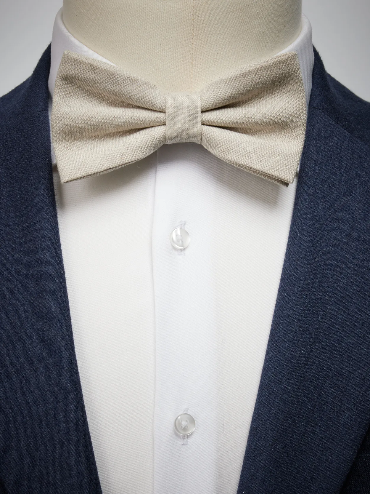 Sand Bow Tie Linen