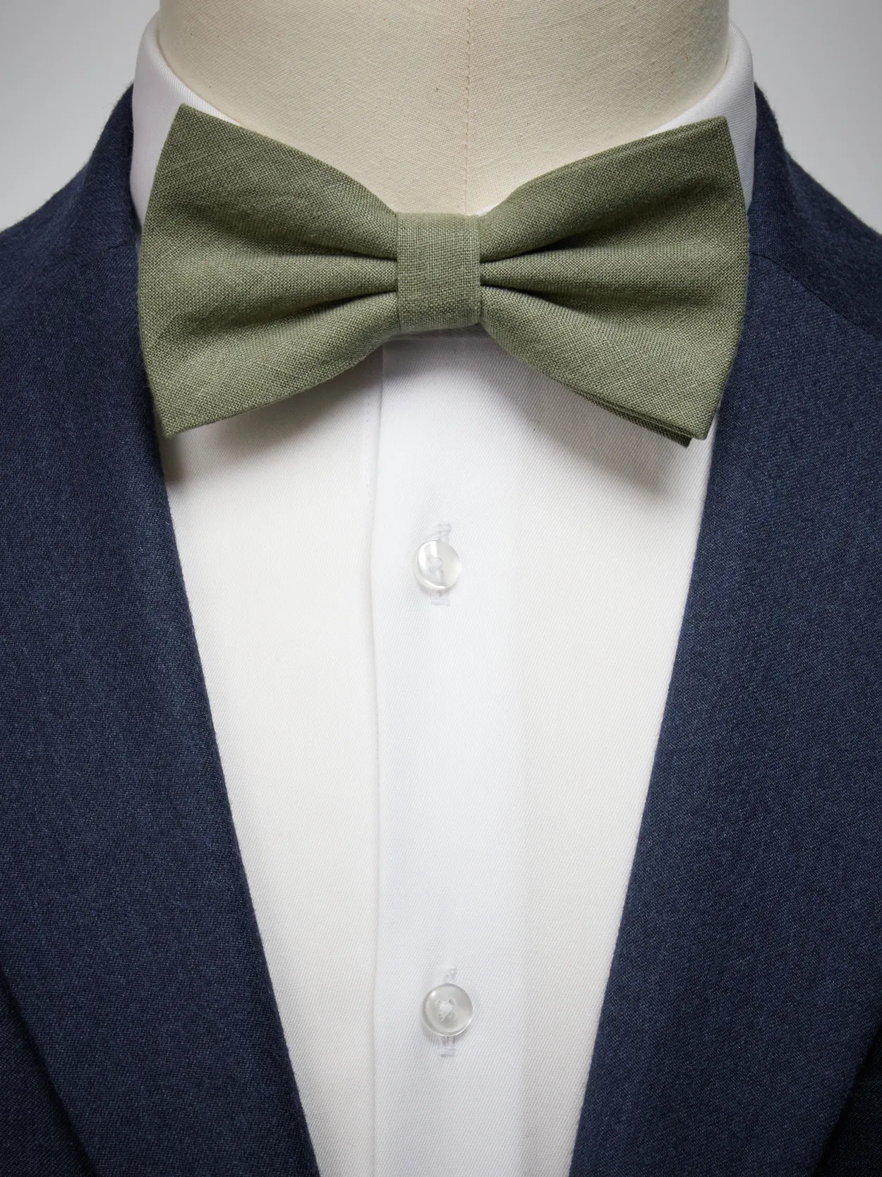 Green Bow Tie Linen