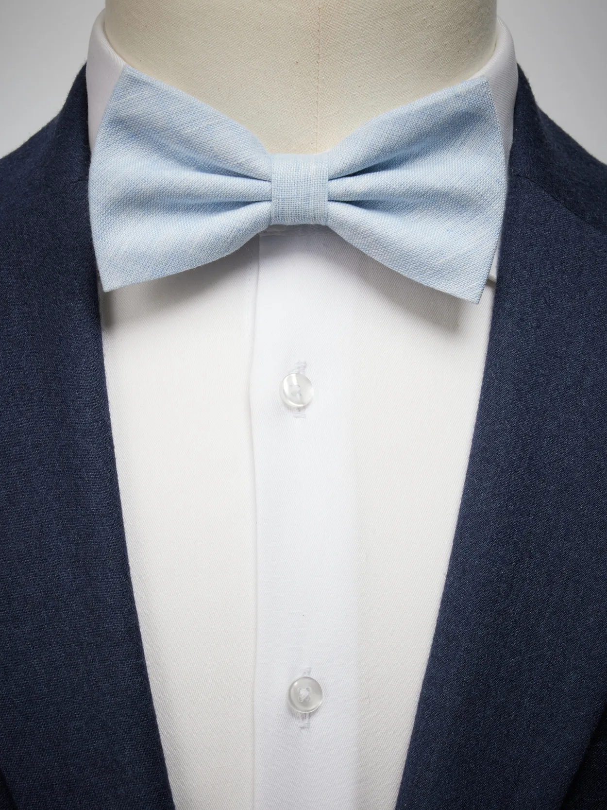 Light Blue Bow Tie Linen