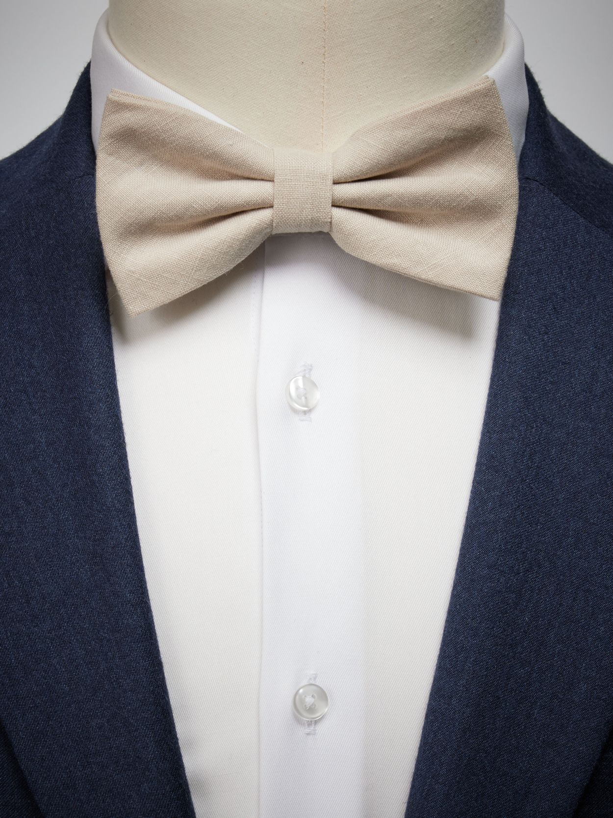 Light Beige Bow Tie Linen