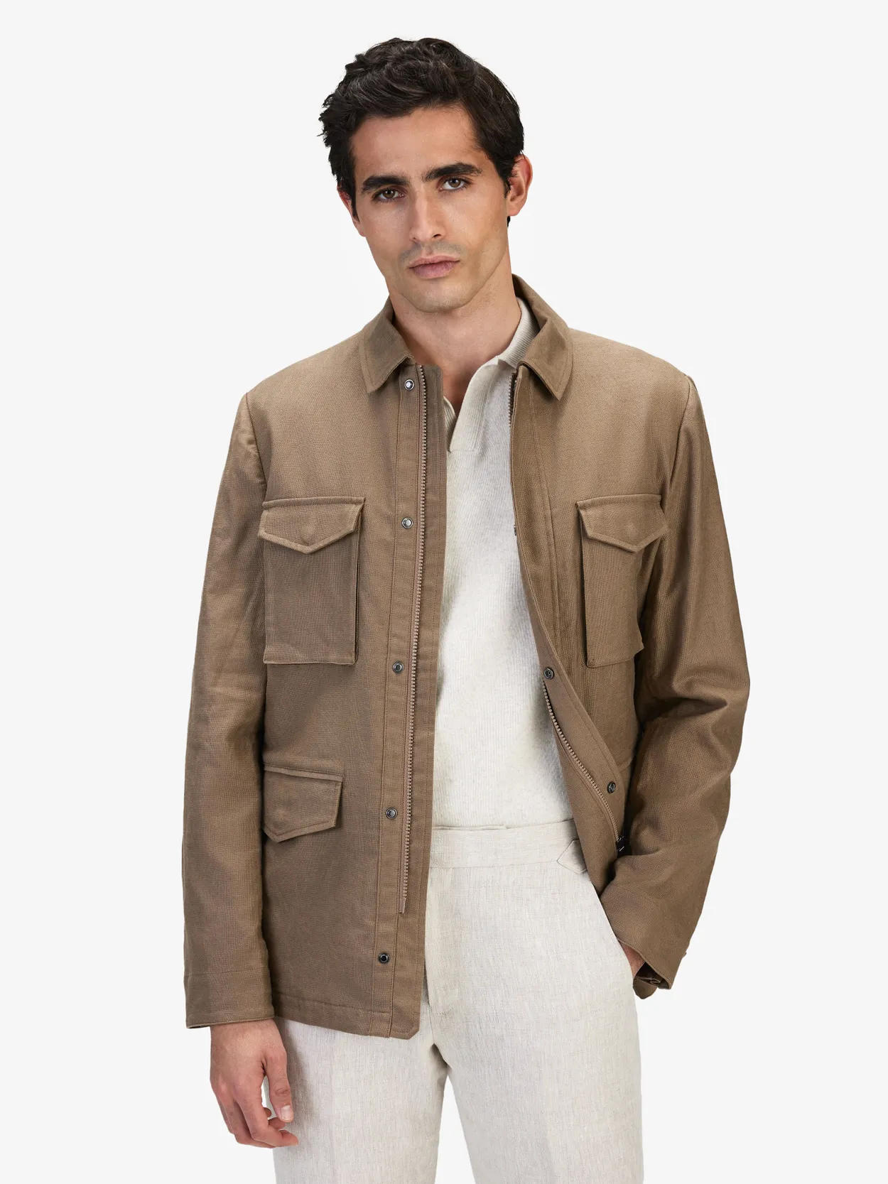 Linen field shop jacket mens