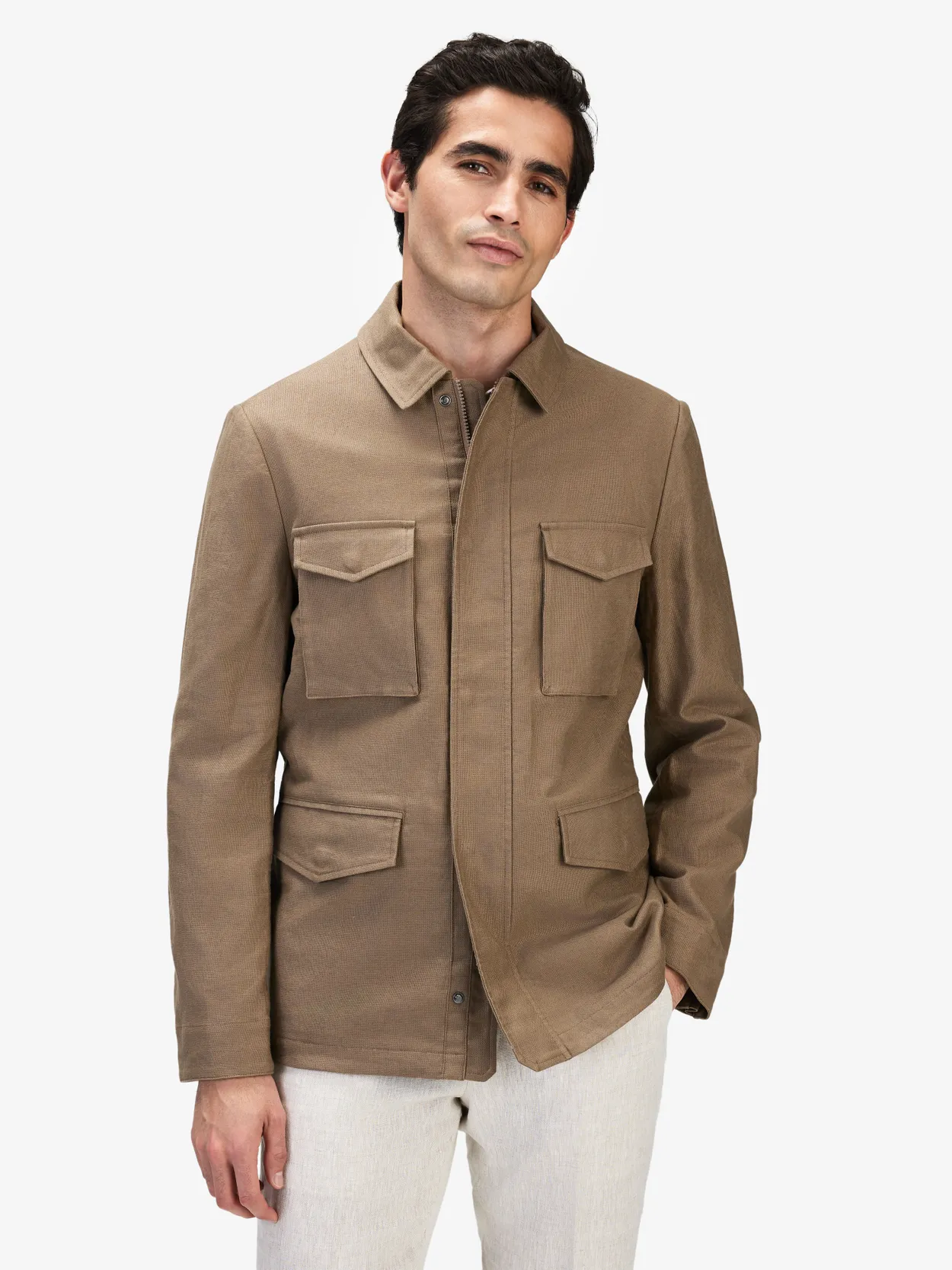 Mens linen hot sale field jacket