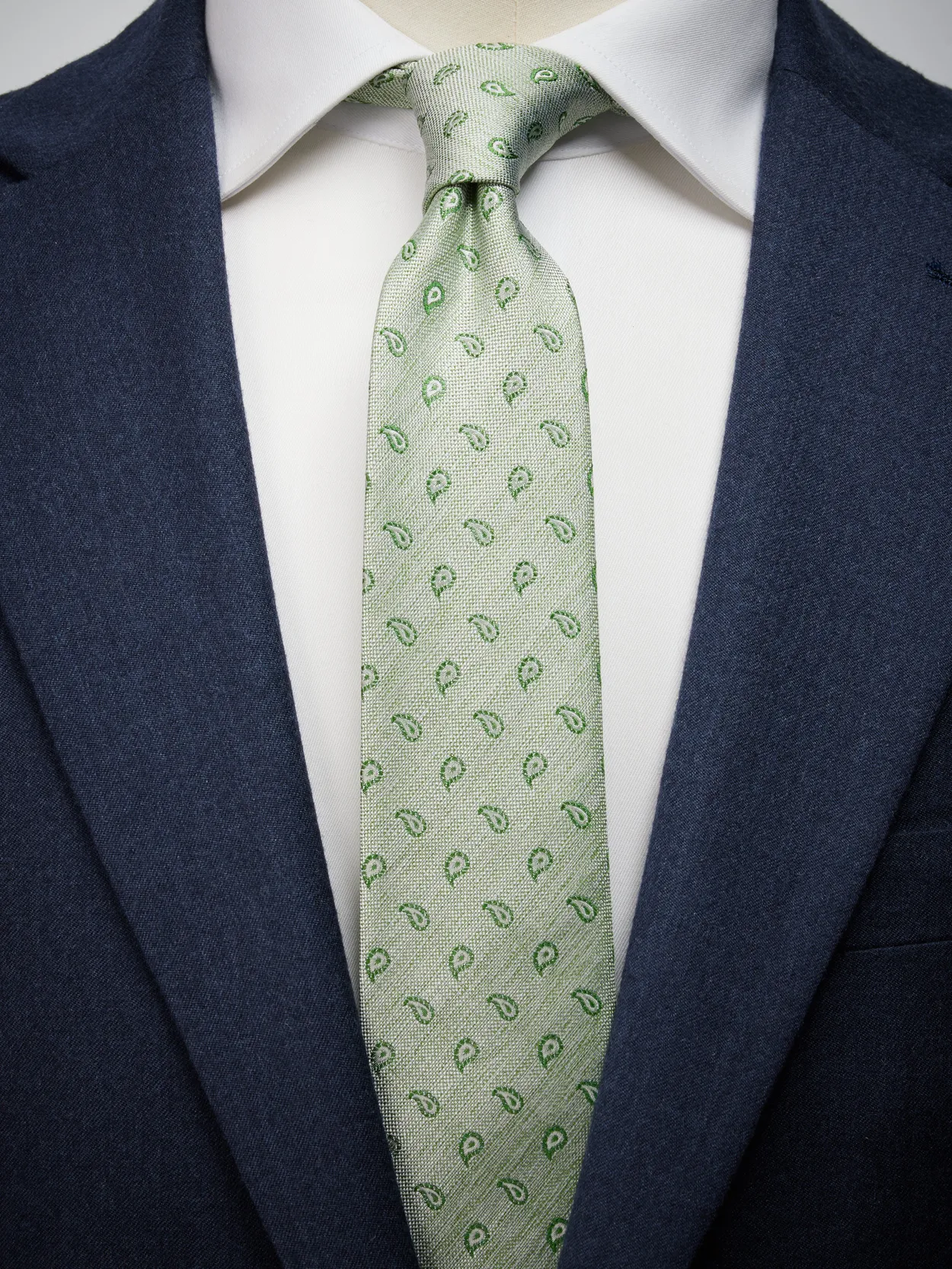 Light Green Tie Paisley