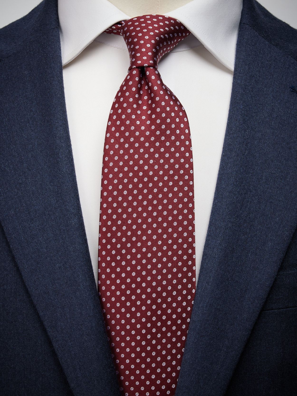 Burgundy Tie Dot - Men's dot ties - Buy online | John Henric