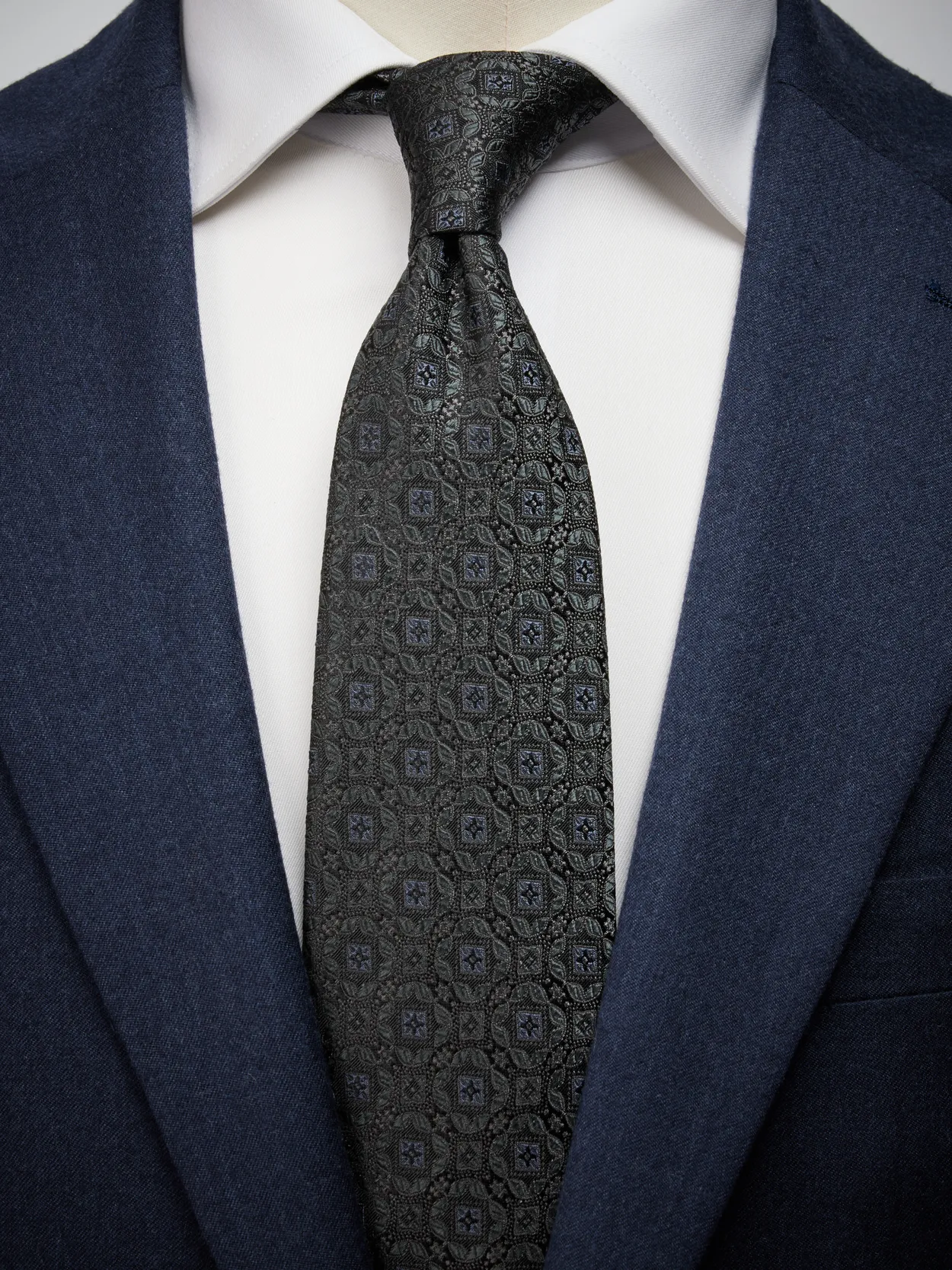 Dark Grey Tie Geometric