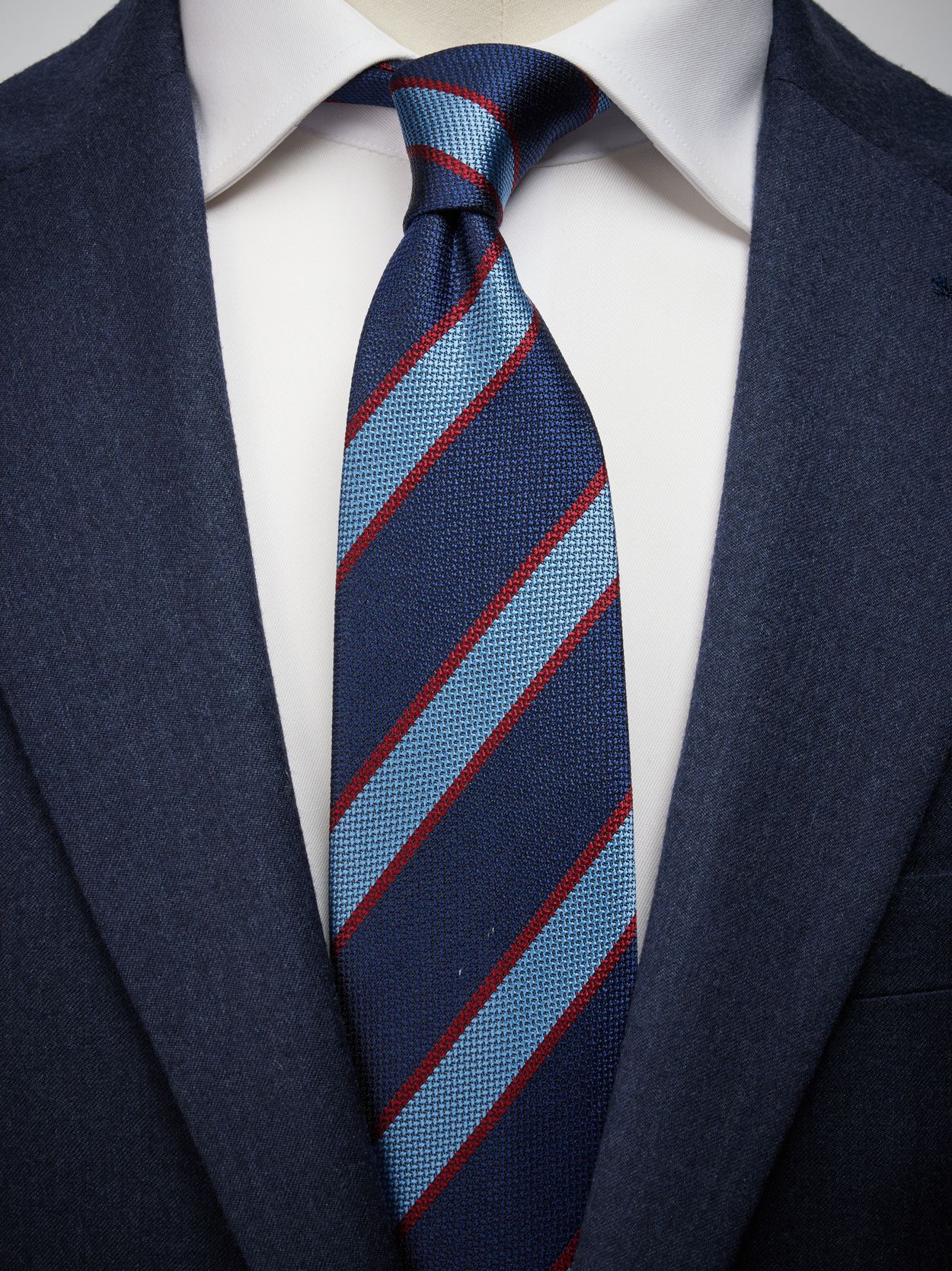 Blue Tie Multi Stripe