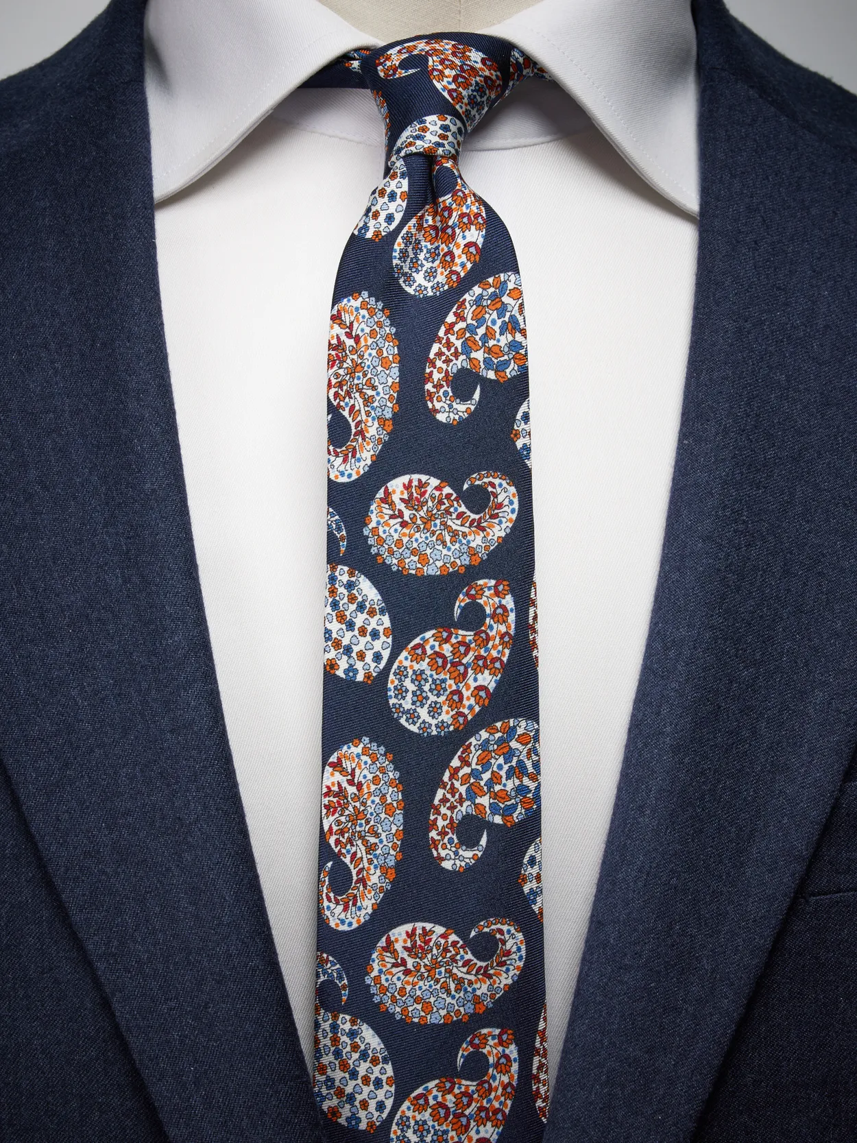 Blue Tie Floral Paisley