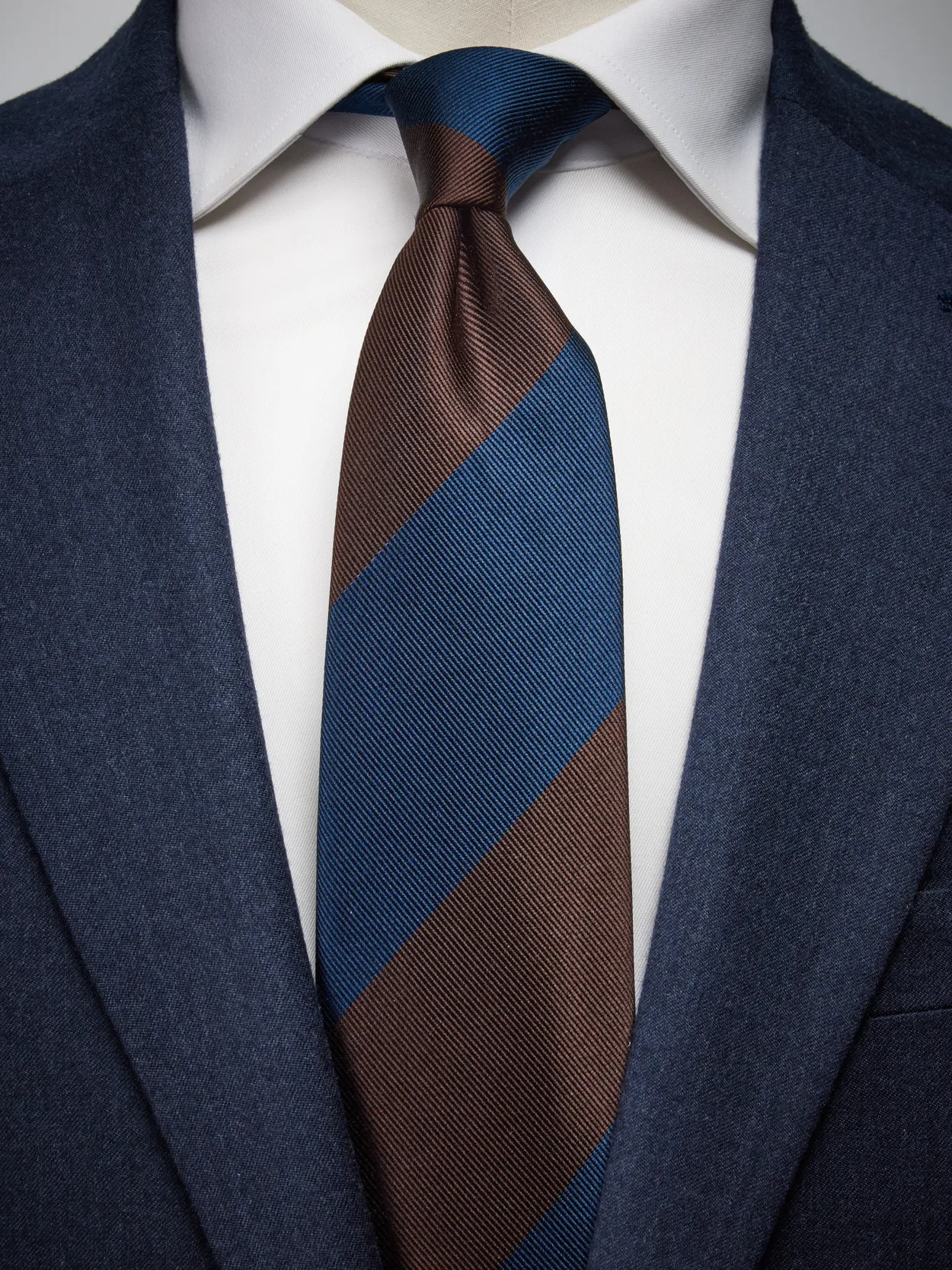 Blue & Brown Tie Stripe