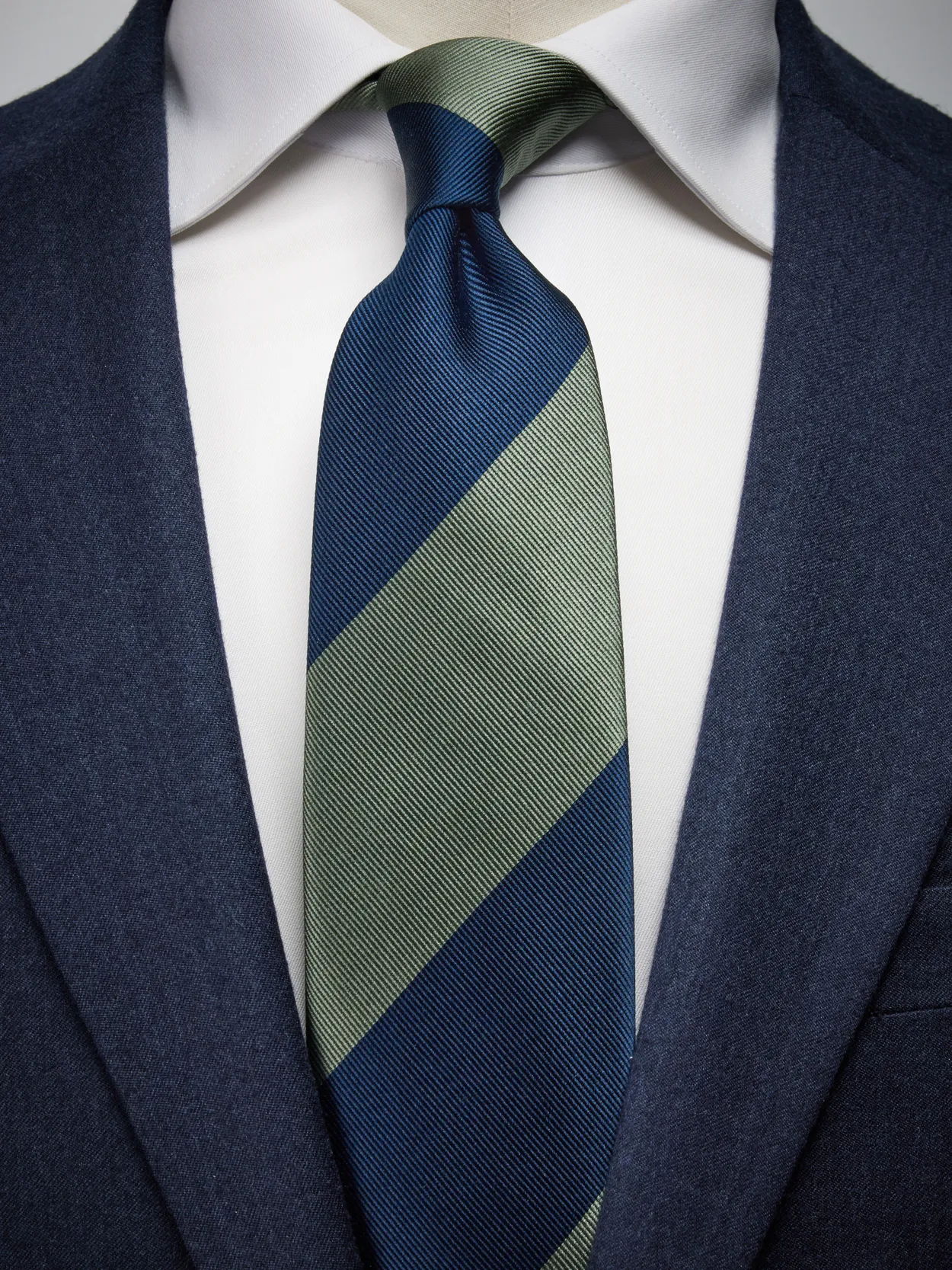 Green & Blue Tie Stripe