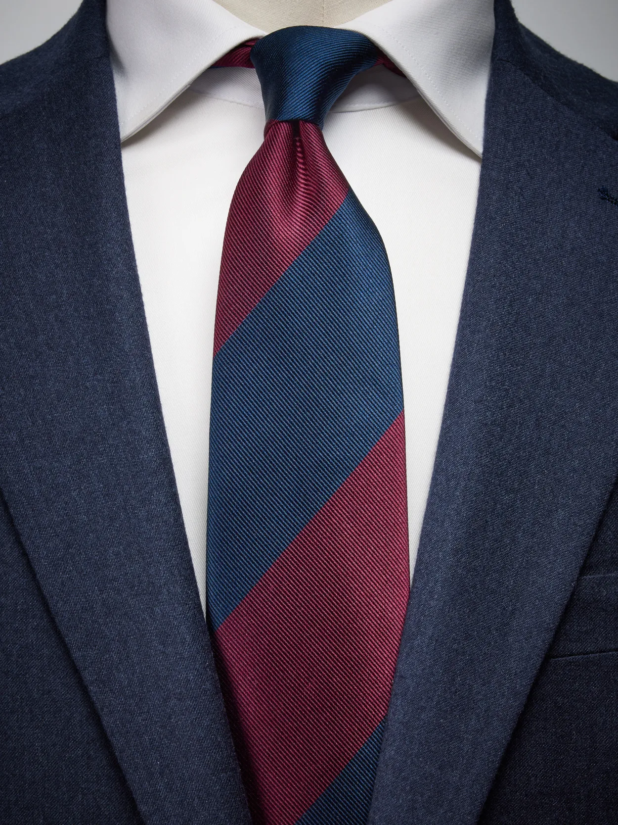 Blue & Burgundy Tie Stripe