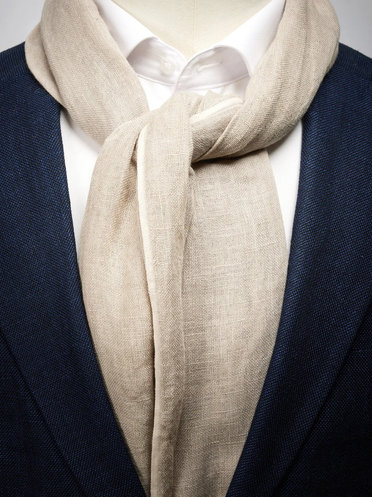 Beige Linnescarf