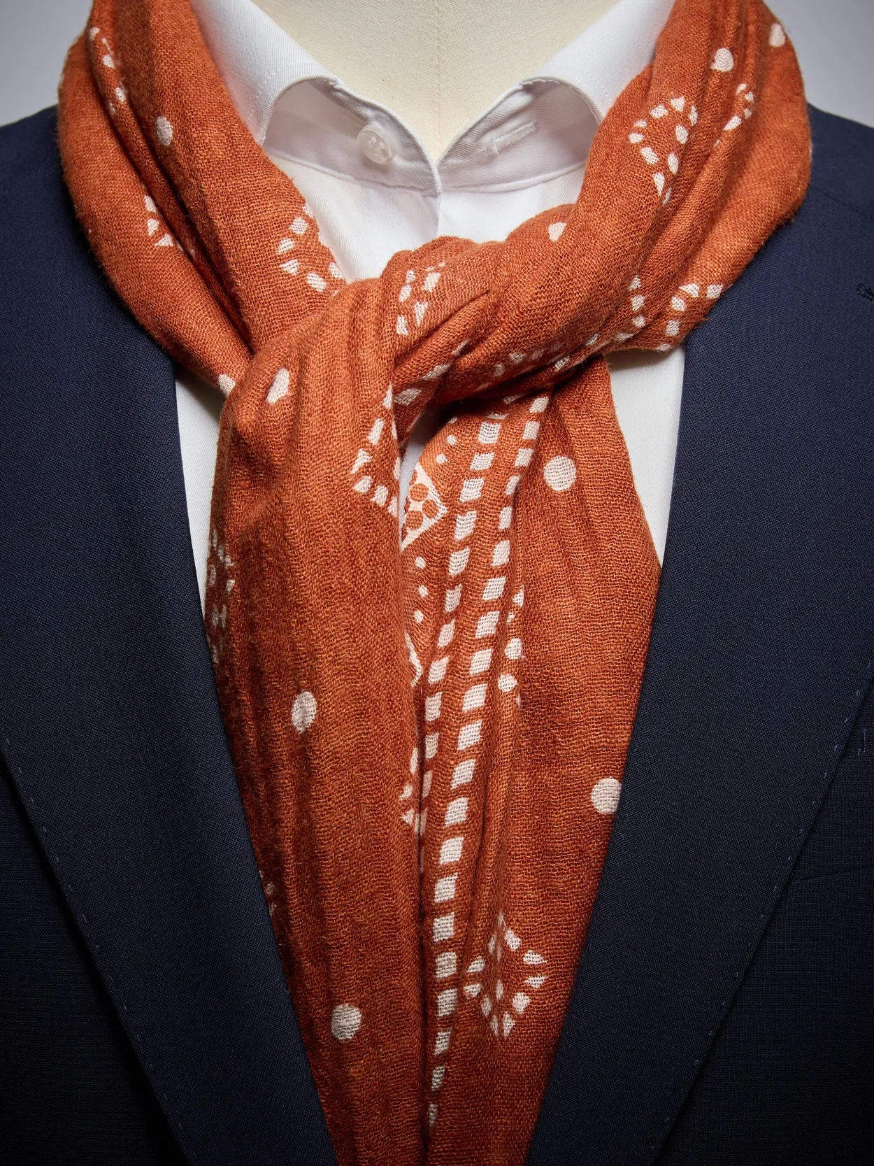 Terracotta Scarf Linen