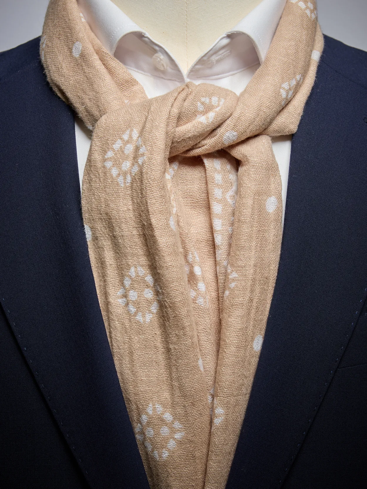 Ljusbeige Scarf Linne