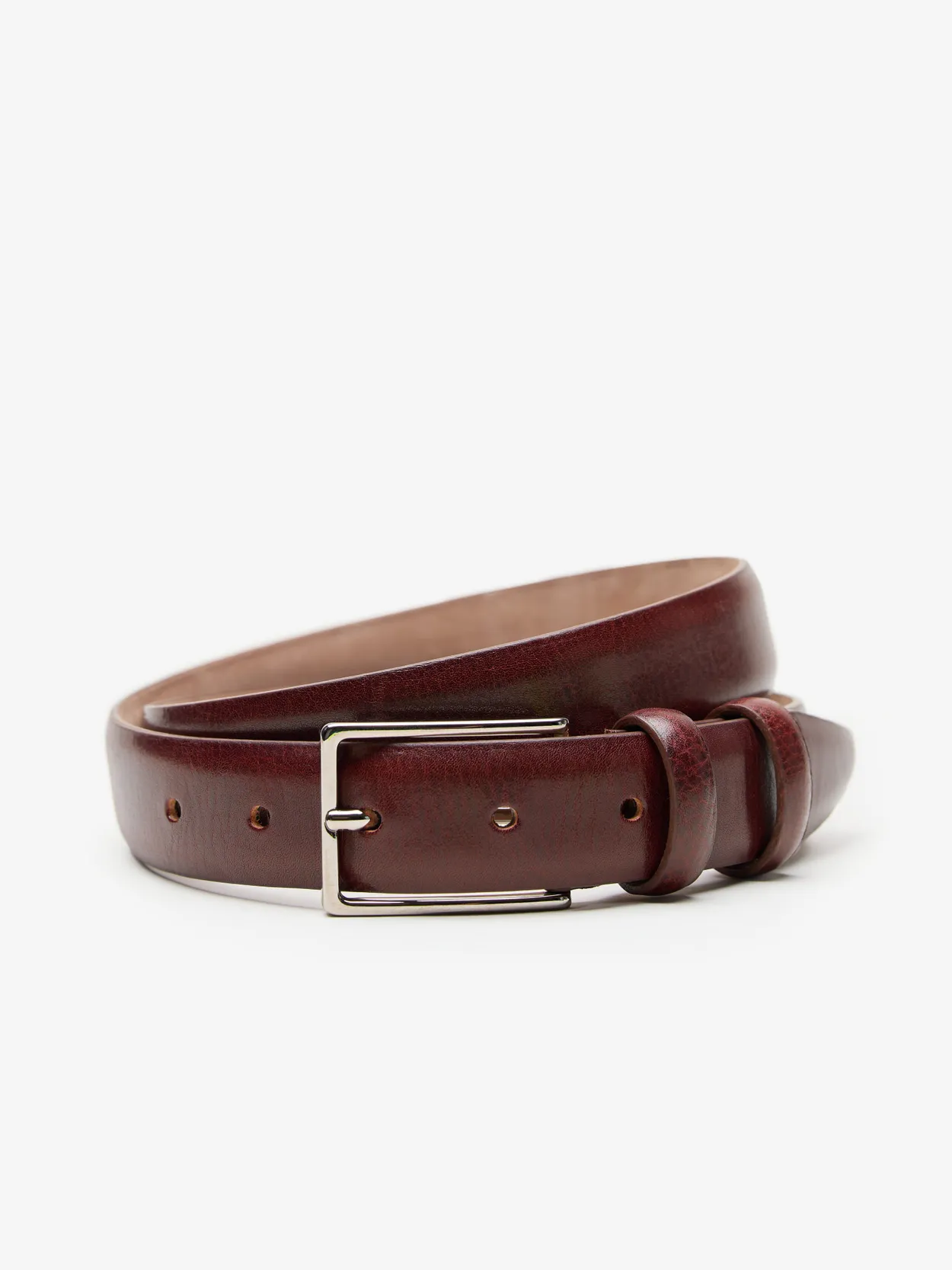 Men's Cadiz Brown Leather Braided Belt