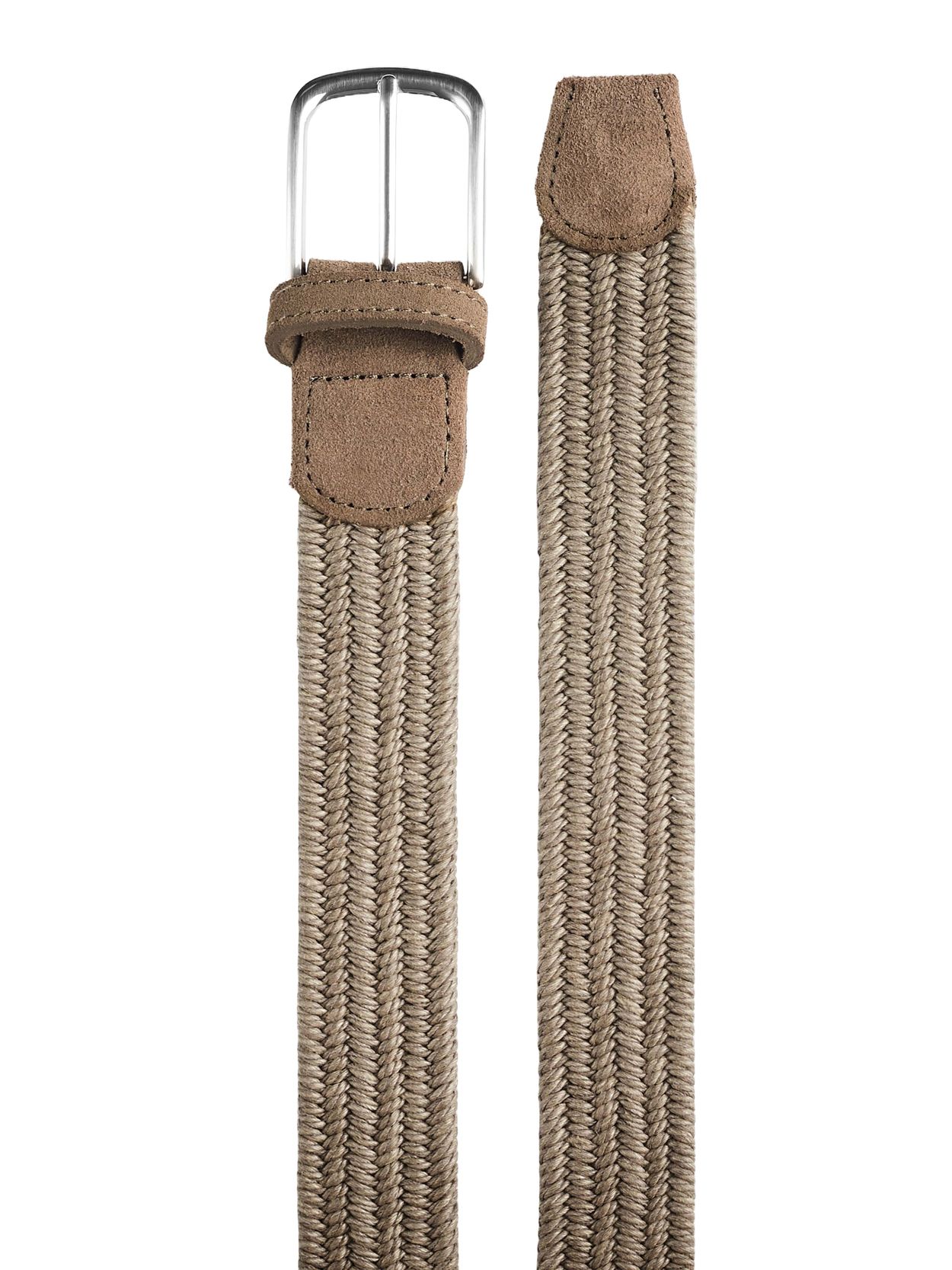 Brown Braided Belt - Men display picture 3