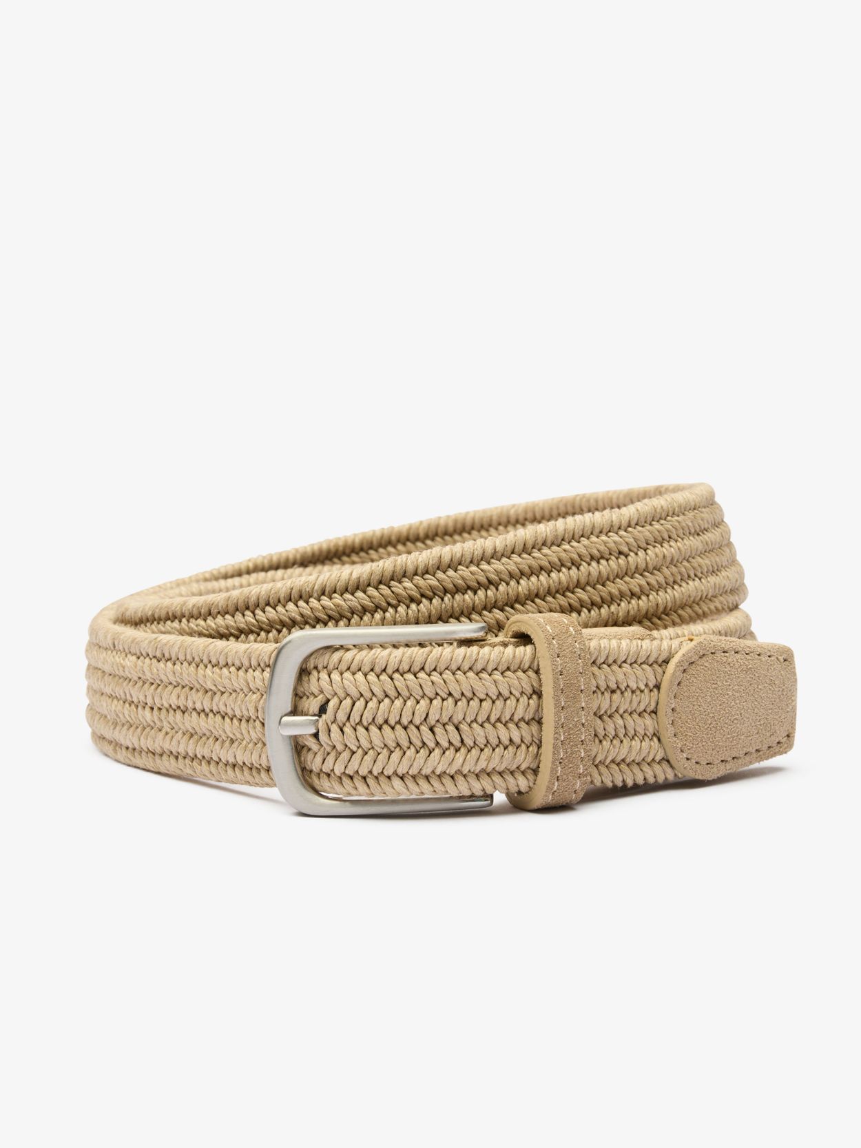 Beige Braided Belt