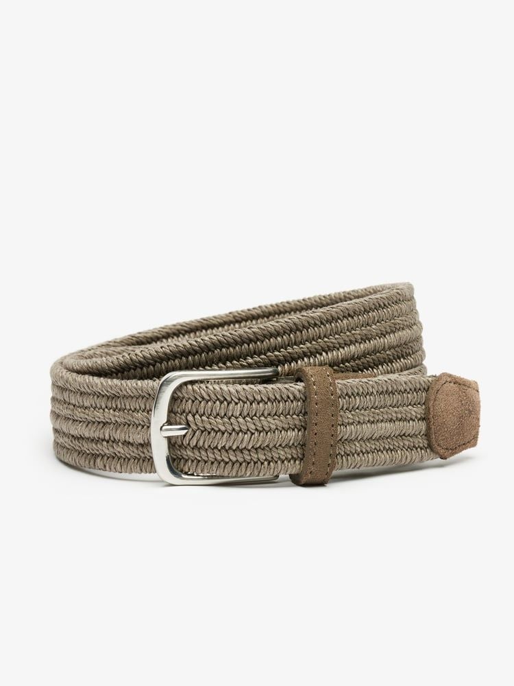 Ruskea punottu vyö Casual Fit