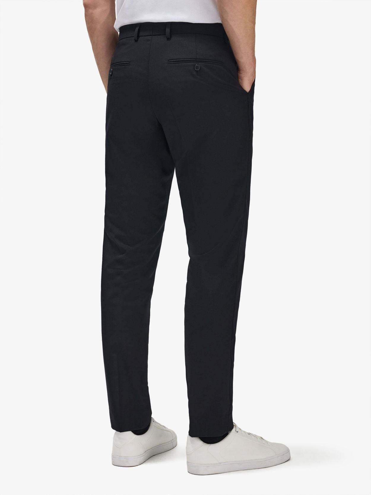 Black Suit Trousers - Woolmix Tailored Fit - Buy online | John Henric
