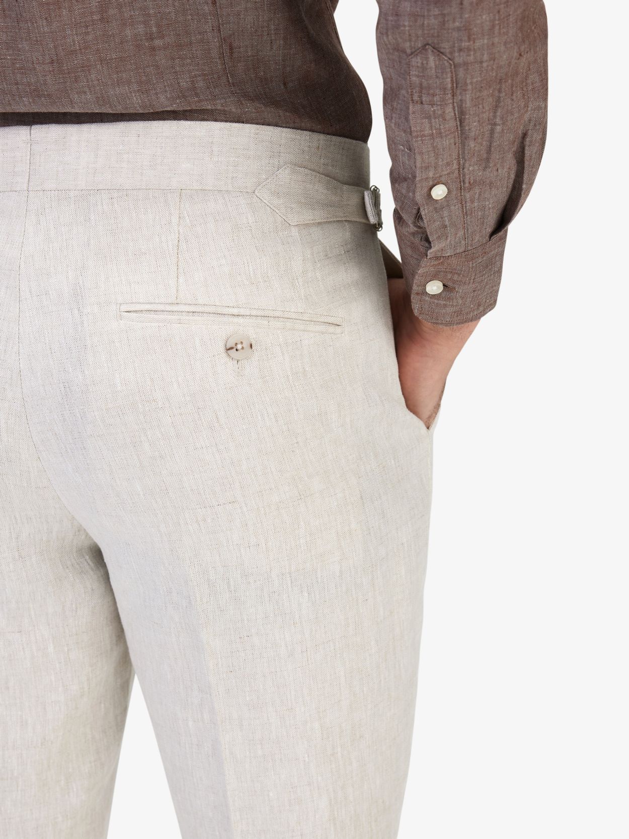 Sand Linen Suit Pants Luca - Buy online | John Henric