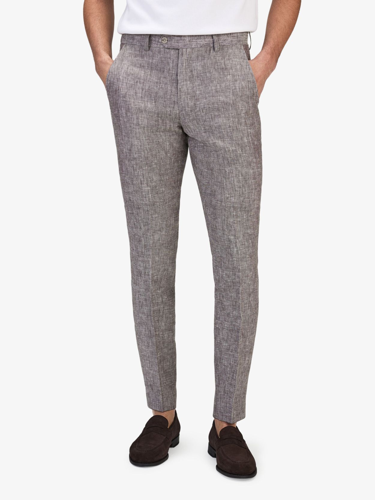 Brown Linen Trousers Elia