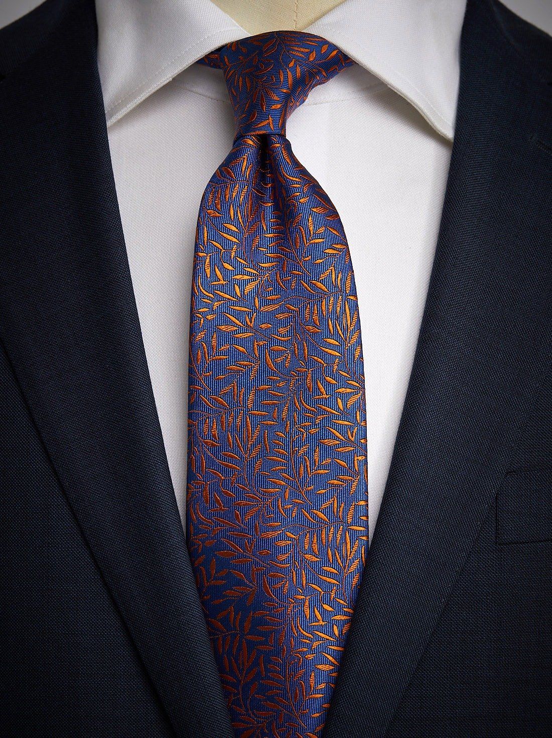 Orange & Blaue Motiv Krawatte