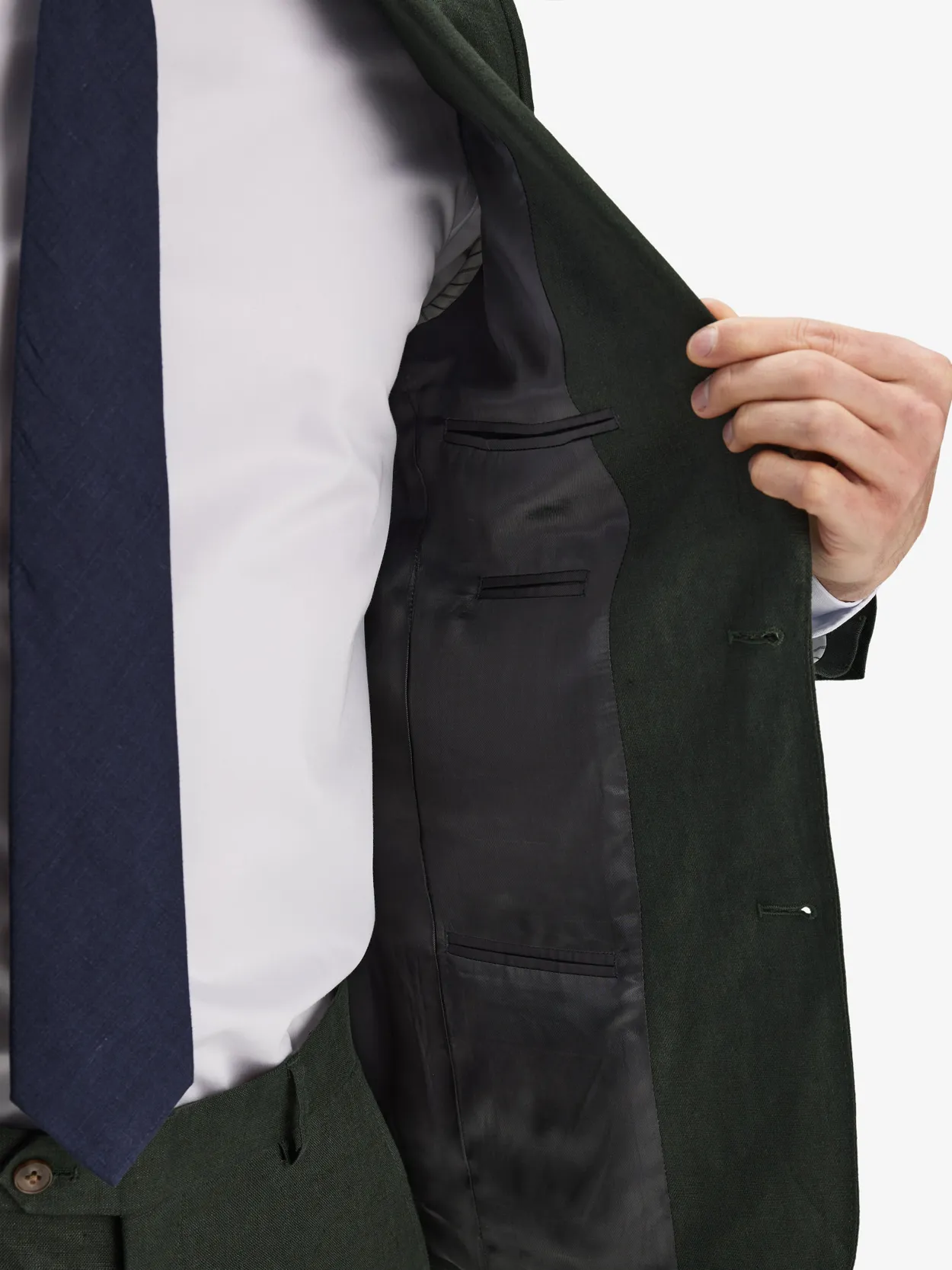 Image number 6 for product Dark Green Linen Suit Elia