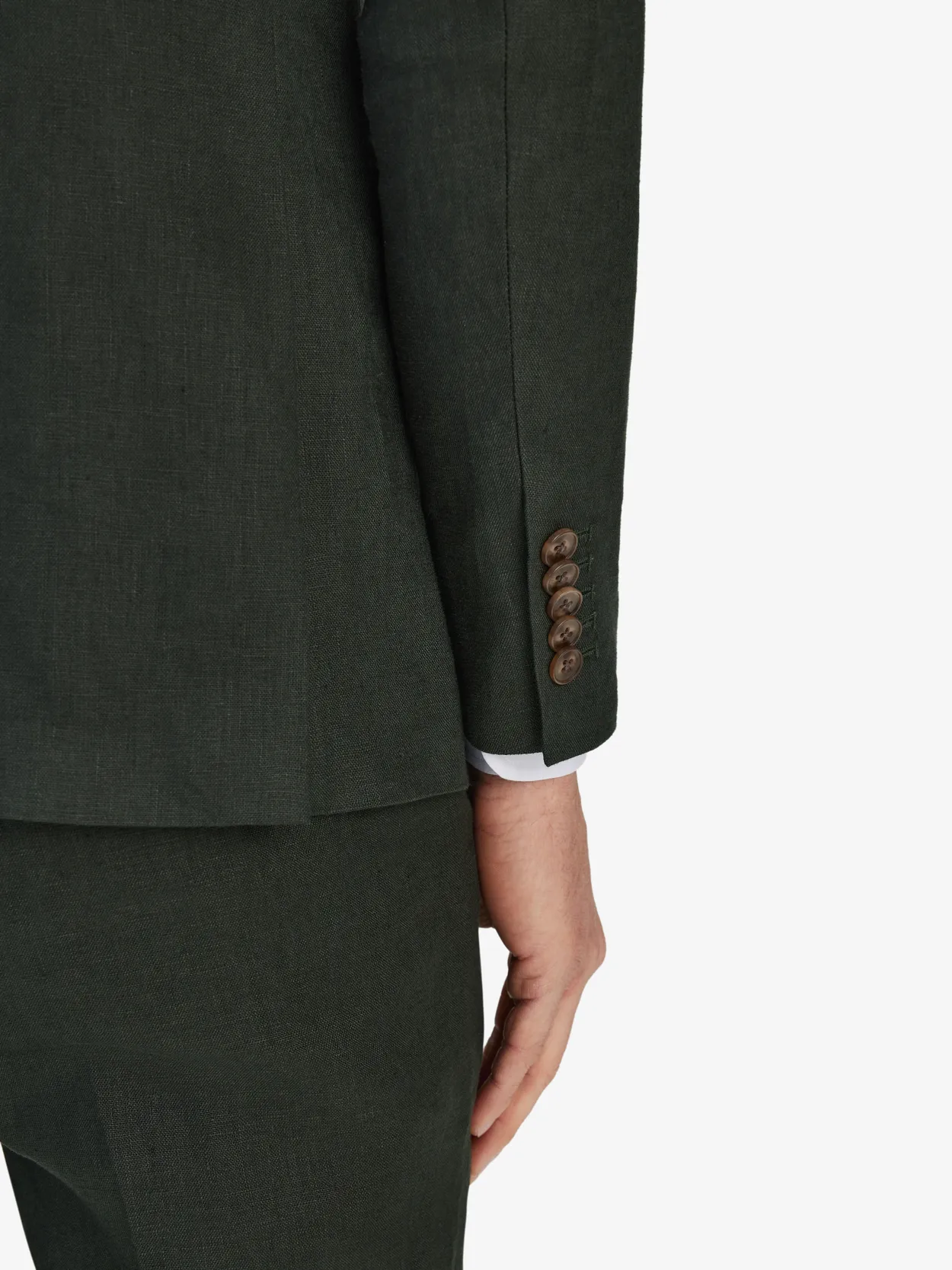 Image number 5 for product Dark Green Linen Suit Elia