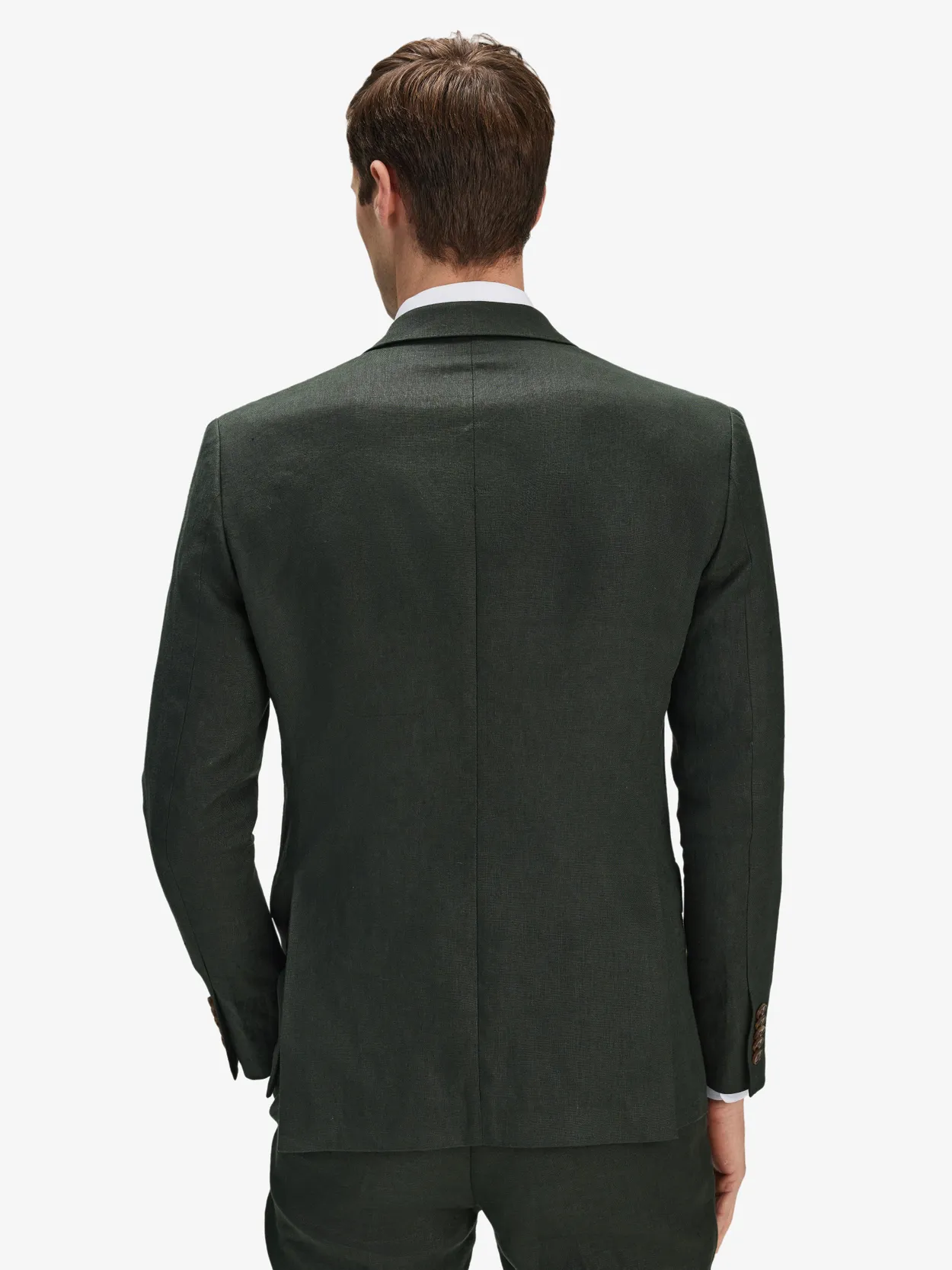 Image number 3 for product Dark Green Linen Suit Elia