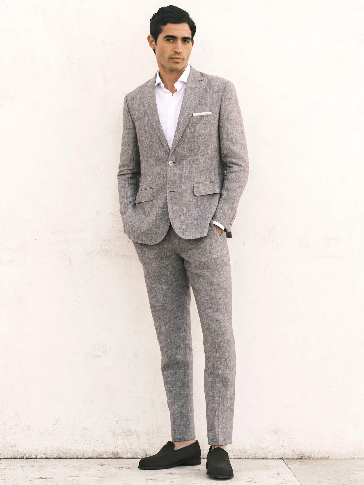 Image number 1 for product Brown Linen Suit Elia