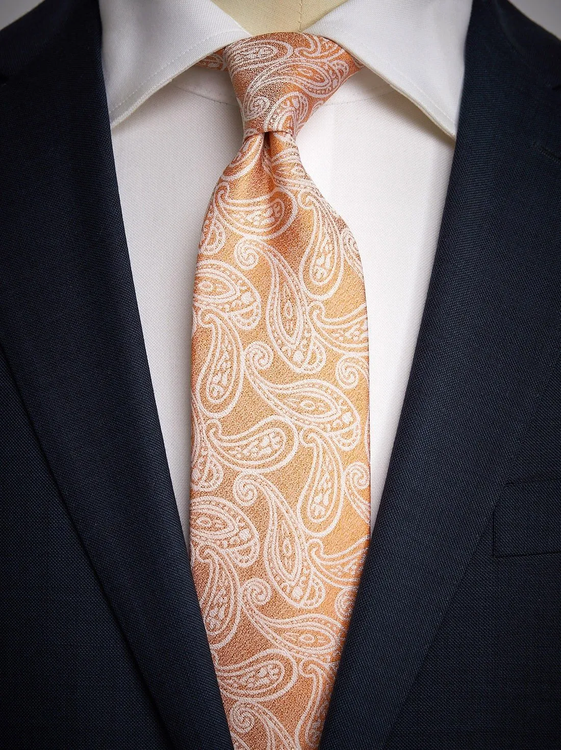 Orange Tie Paisley
