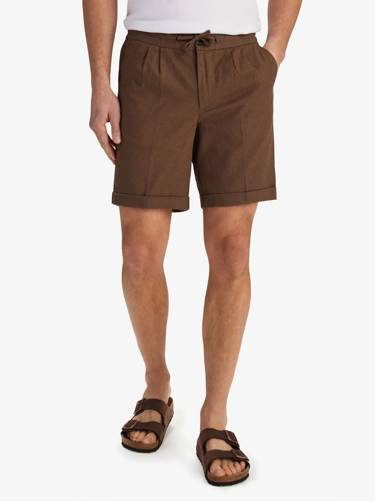 Brown Linen Shorts Maine