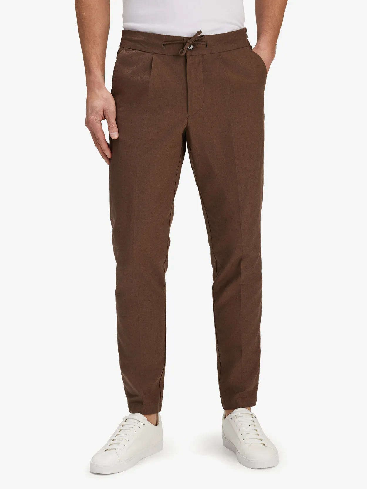 Brown Linen Trousers Marquise