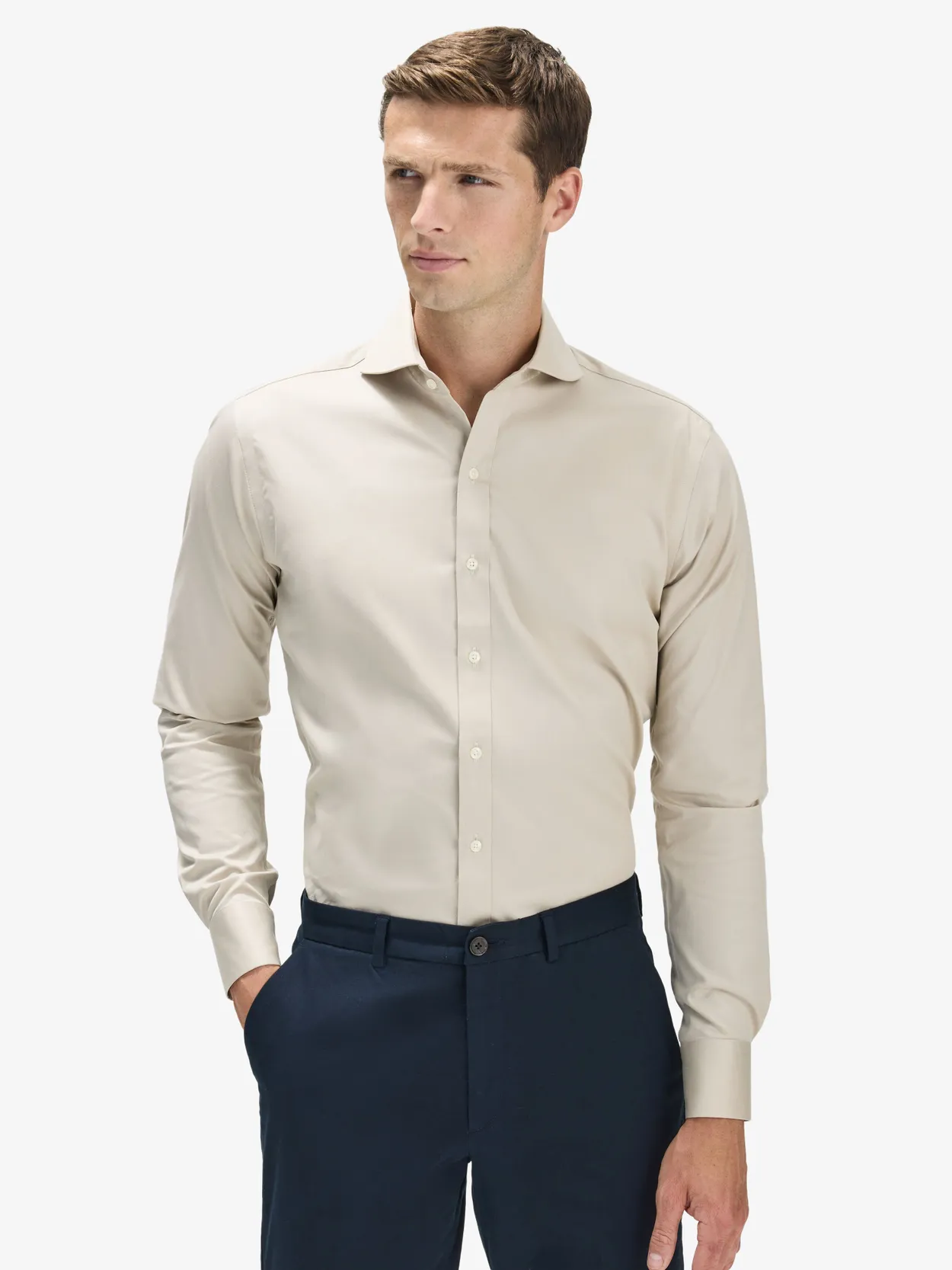 Beige Stretch Shirt Ada