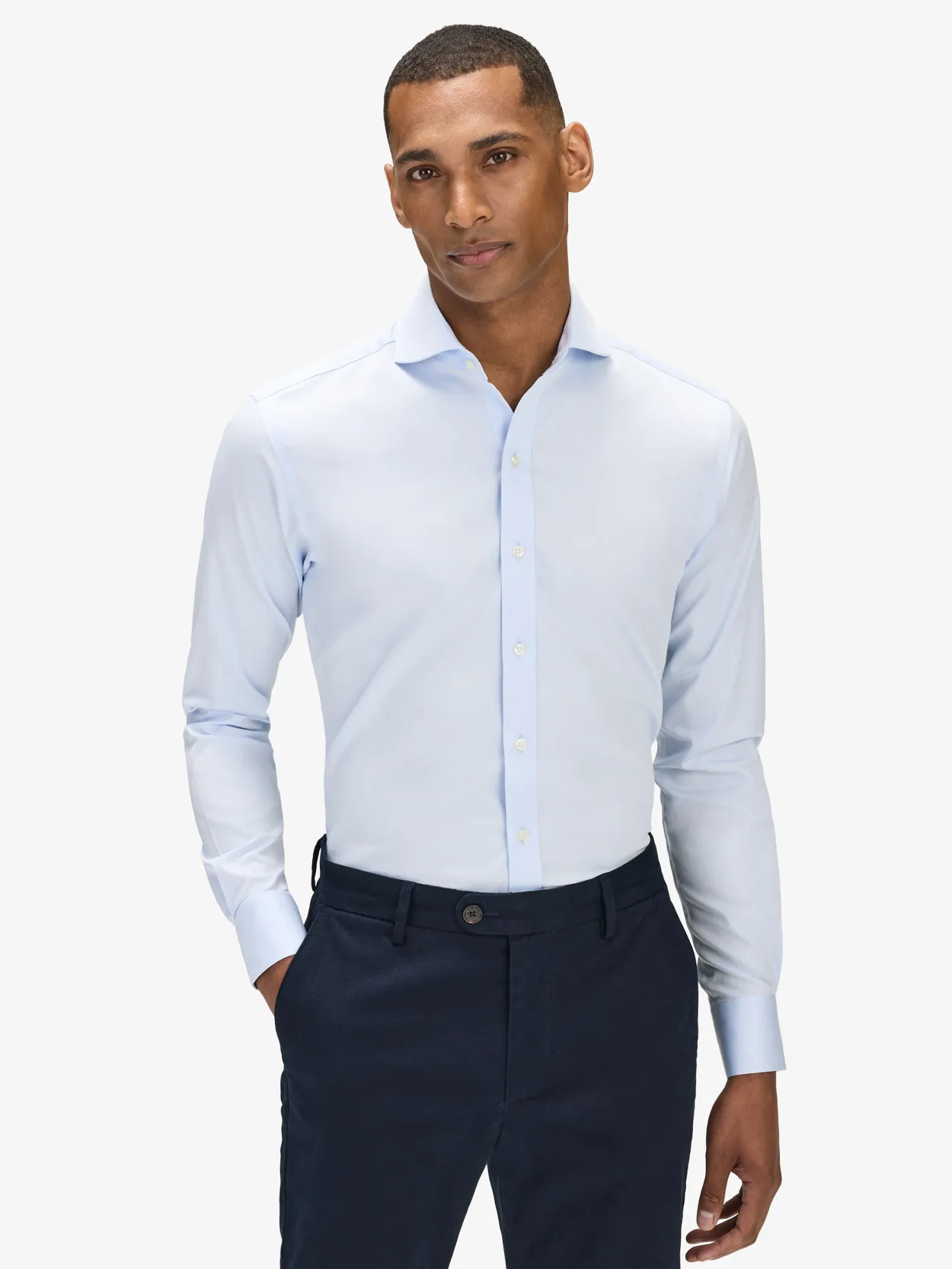 Chemise Stretch Coupe Slim Bleu Clair