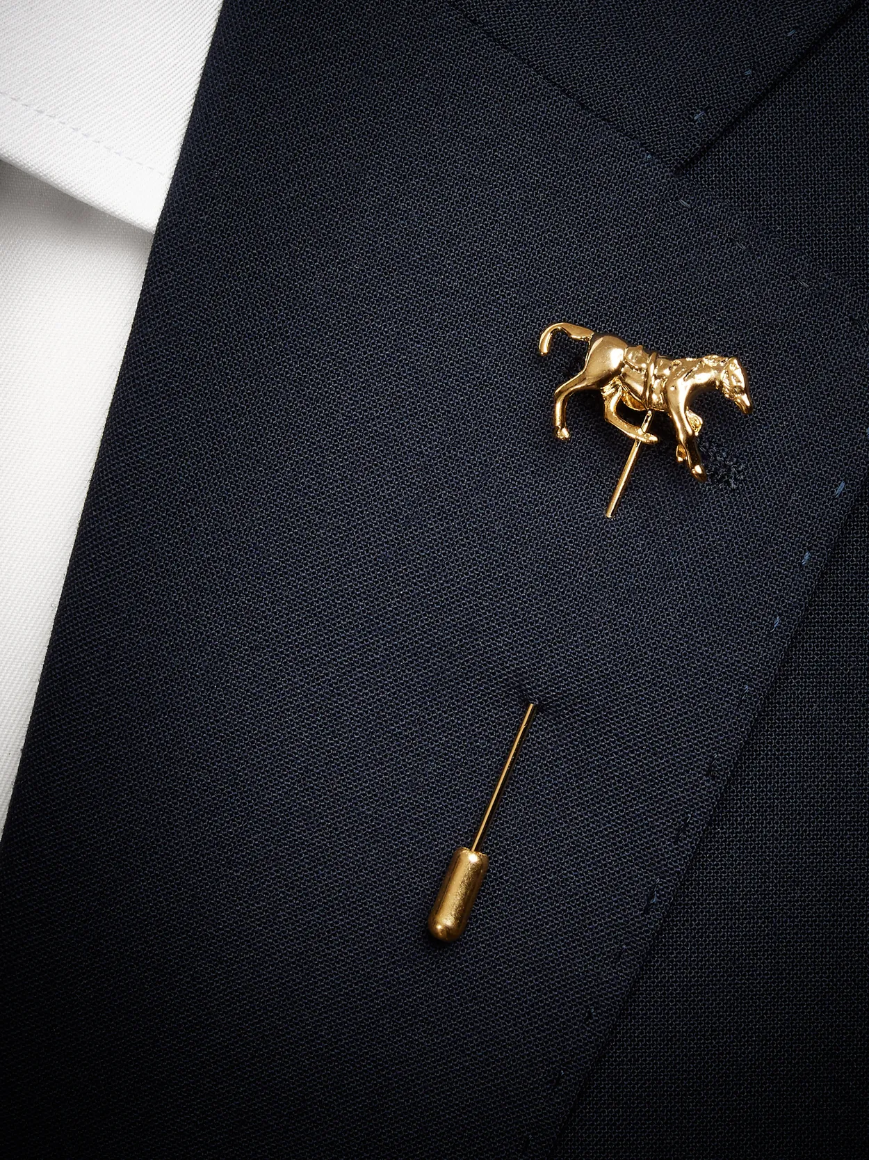 Guld Lapel Pin Häst