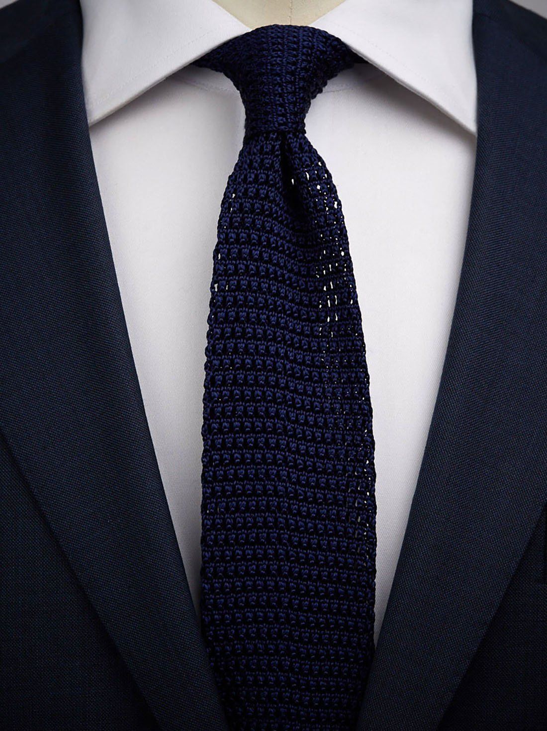 Blue Knitted Tie