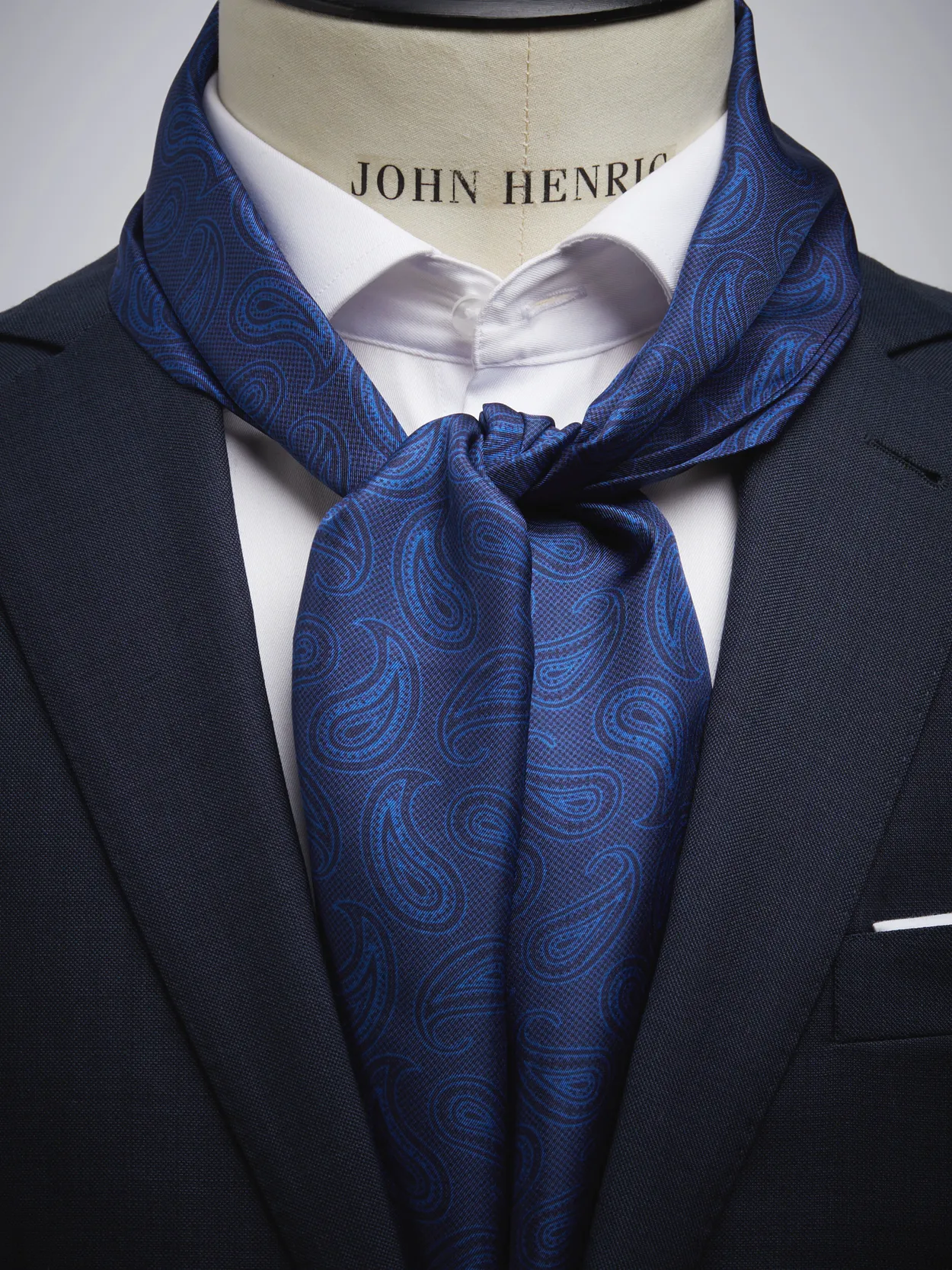 Blue Silk Scarf Paisley