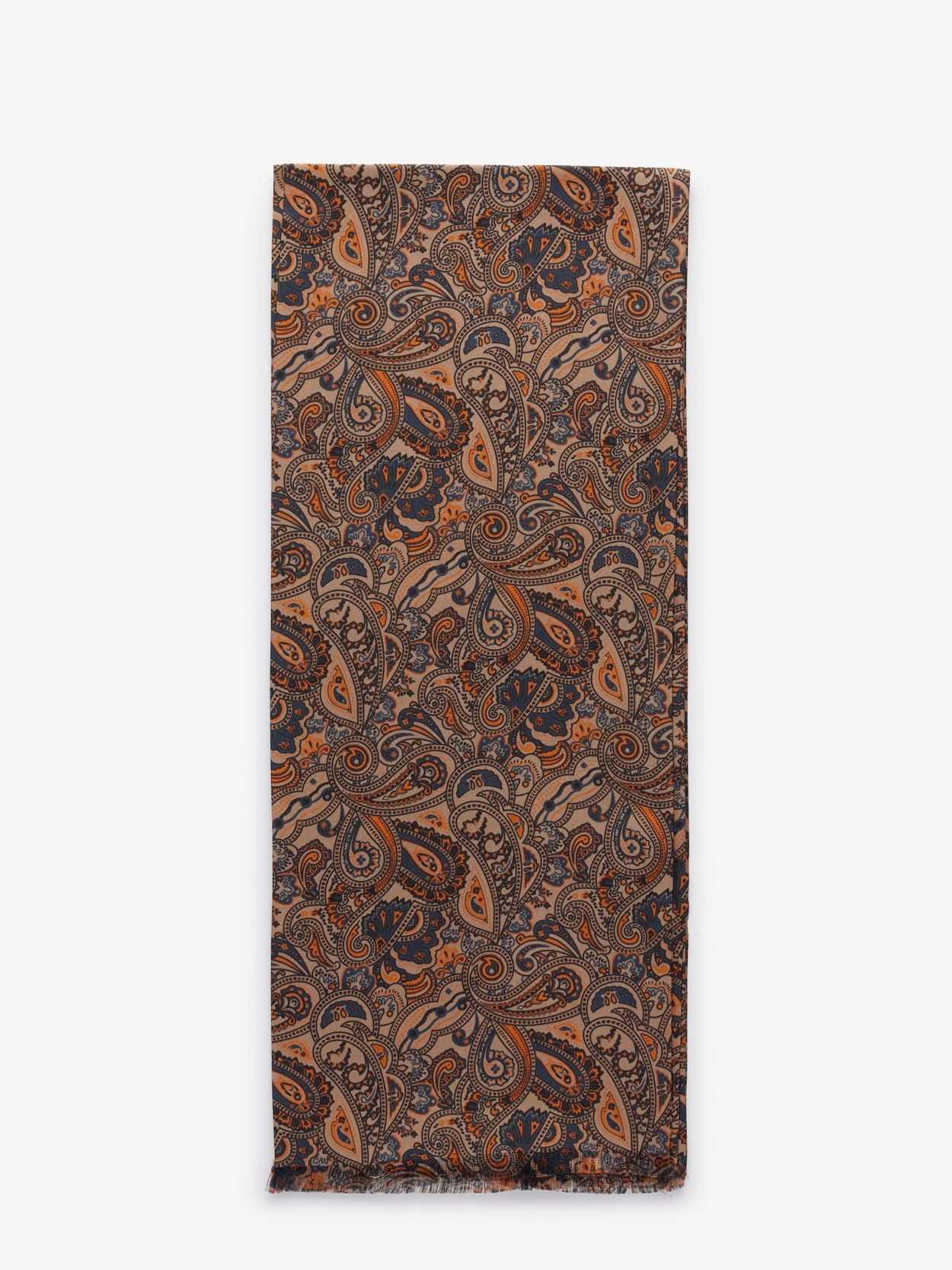 LEEZ Assorted-colors Paisley Print Square Silk Scarf