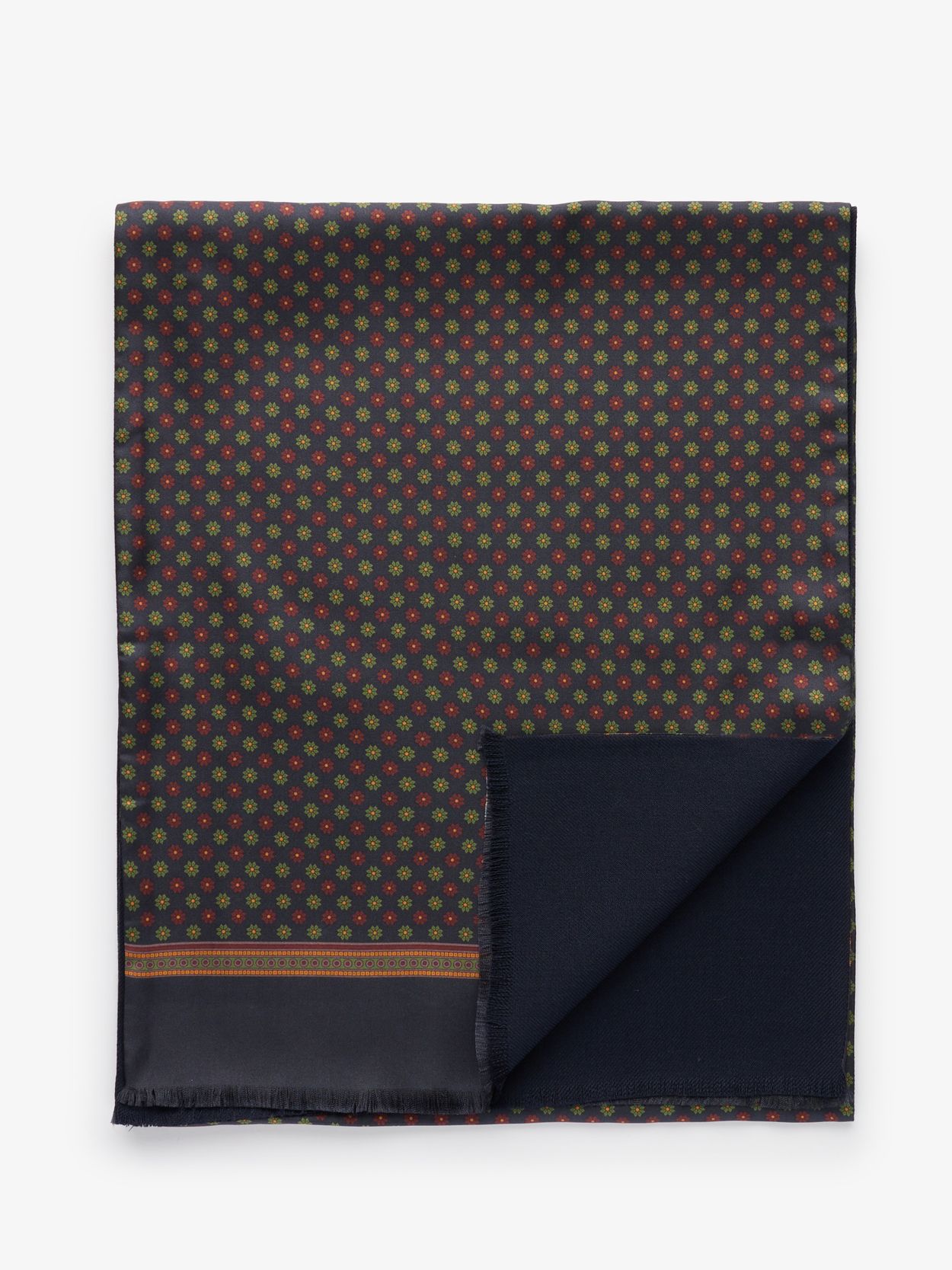 Dark Blue Wool & Silk Scarf - Buy online | John Henric
