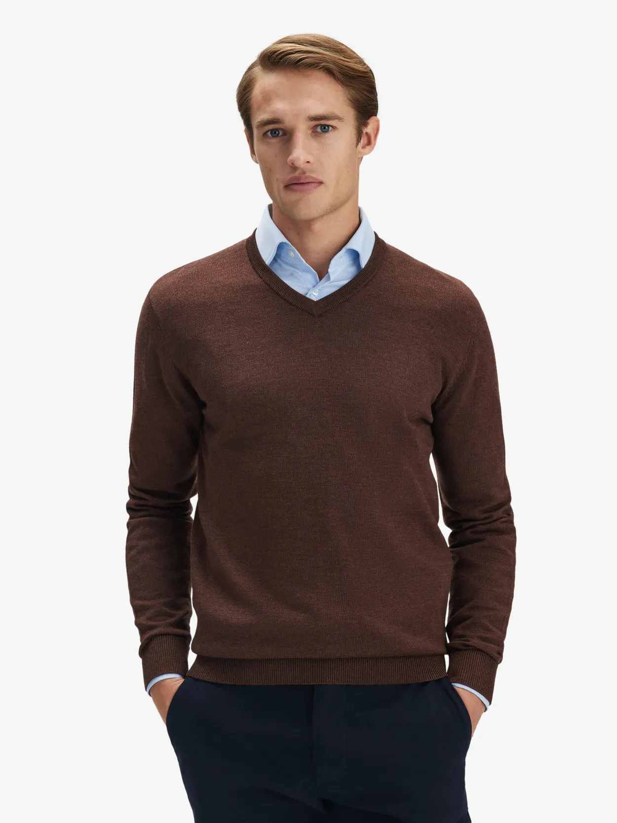 Pull Marron Moyen Merino