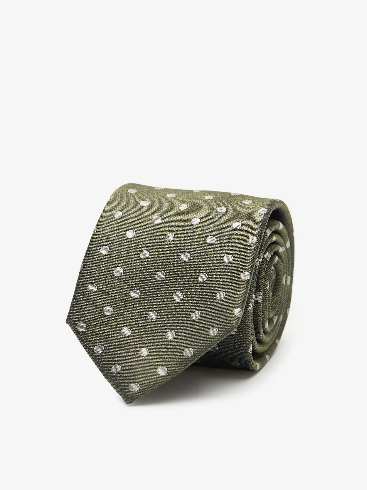 Green & Beige Tie Dot
