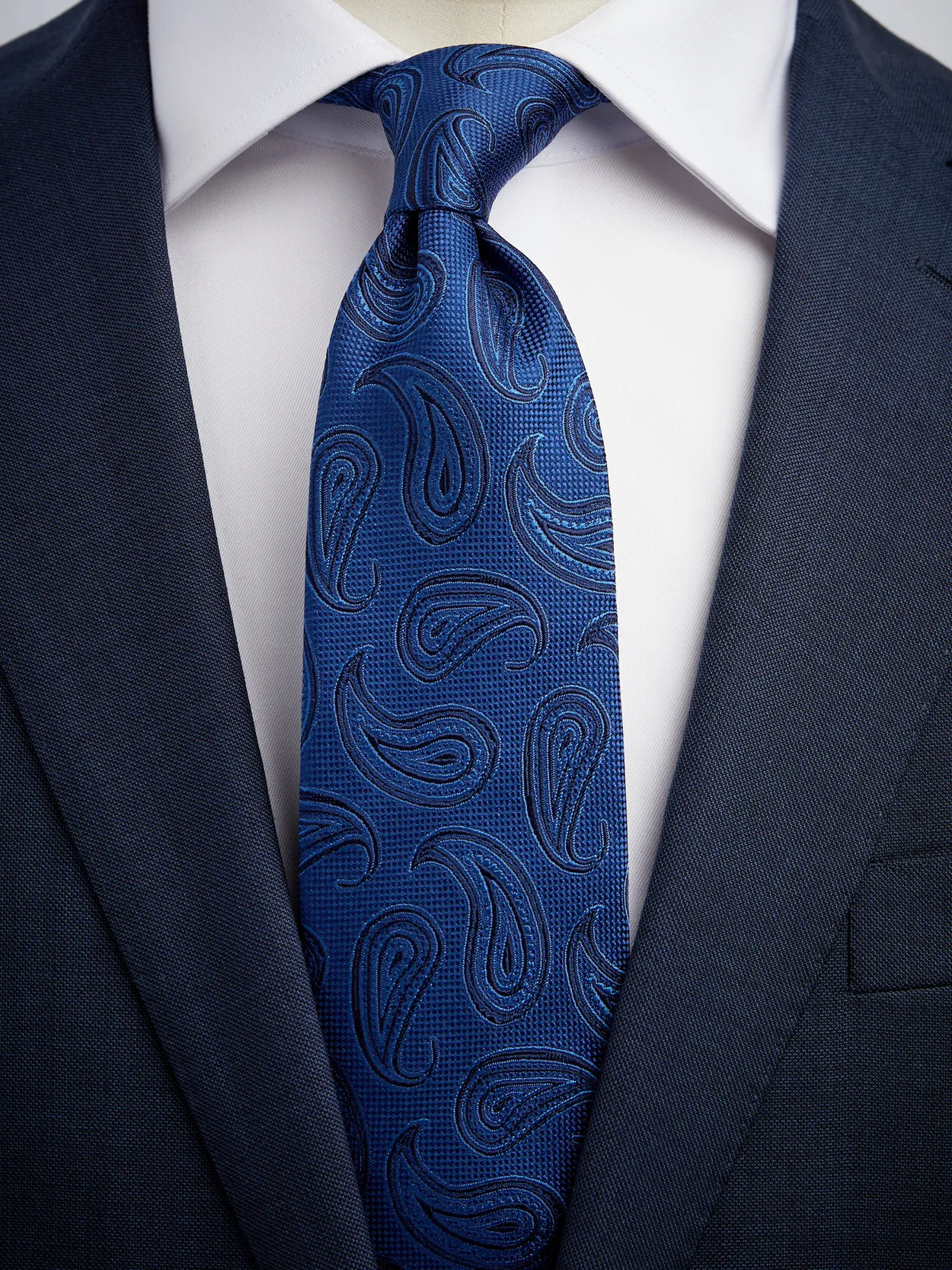 Cravate Bleue Paisley