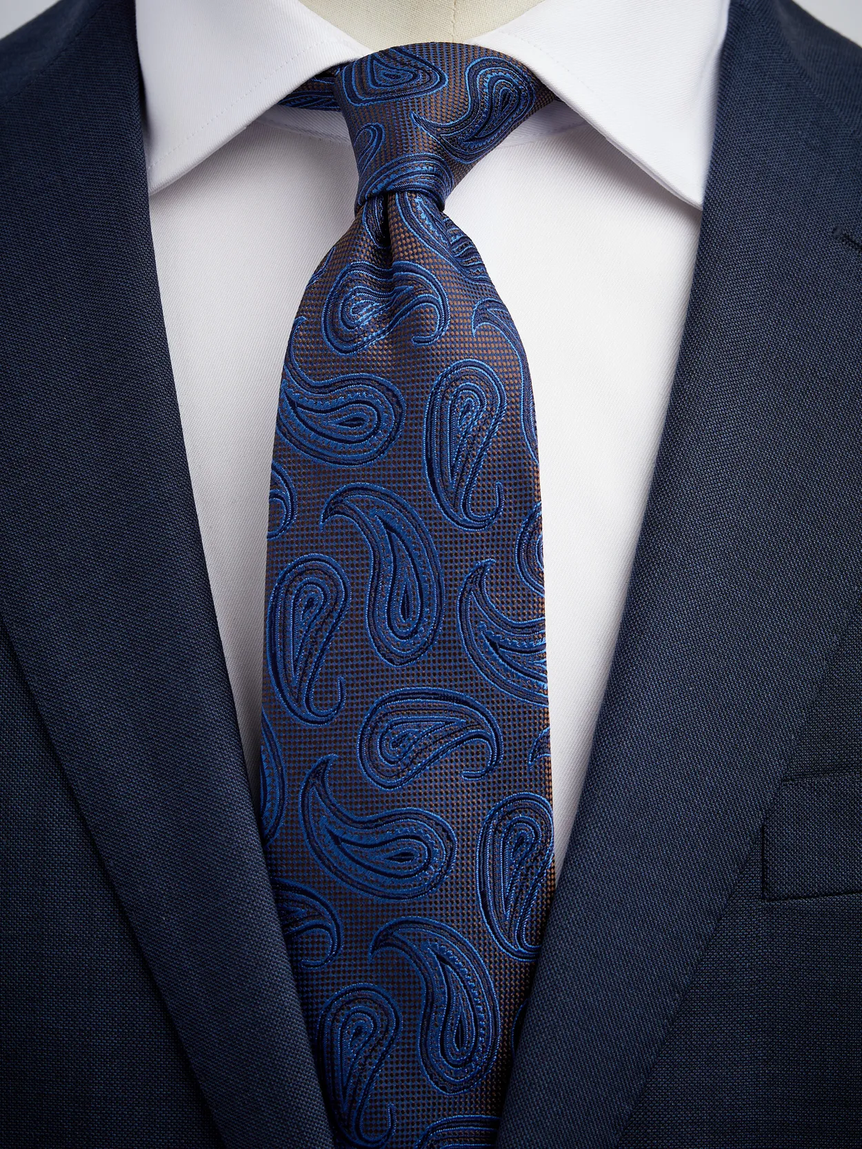 Blue & Beige Tie Paisley