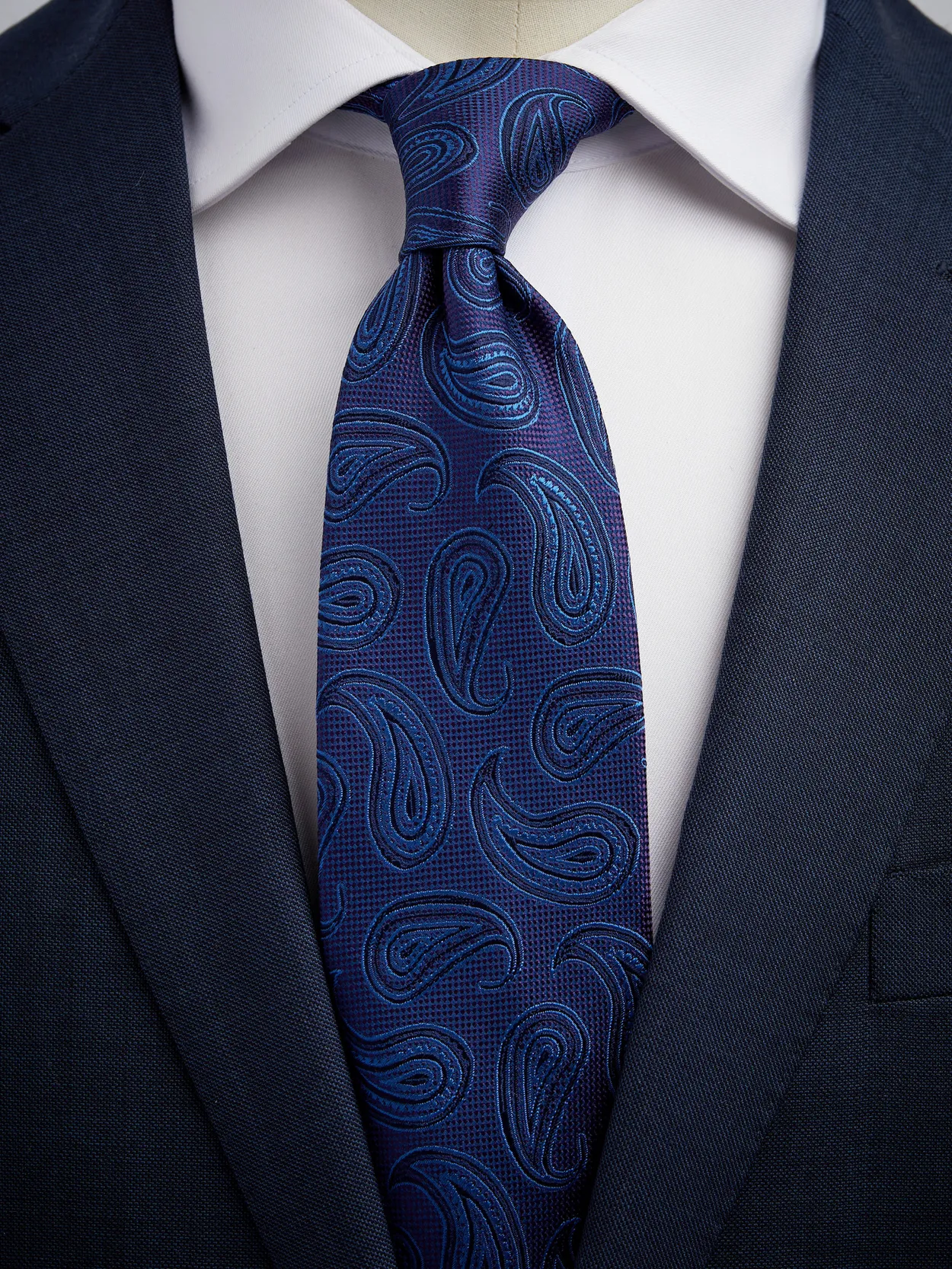 Blau & Violette Paisley Krawatte