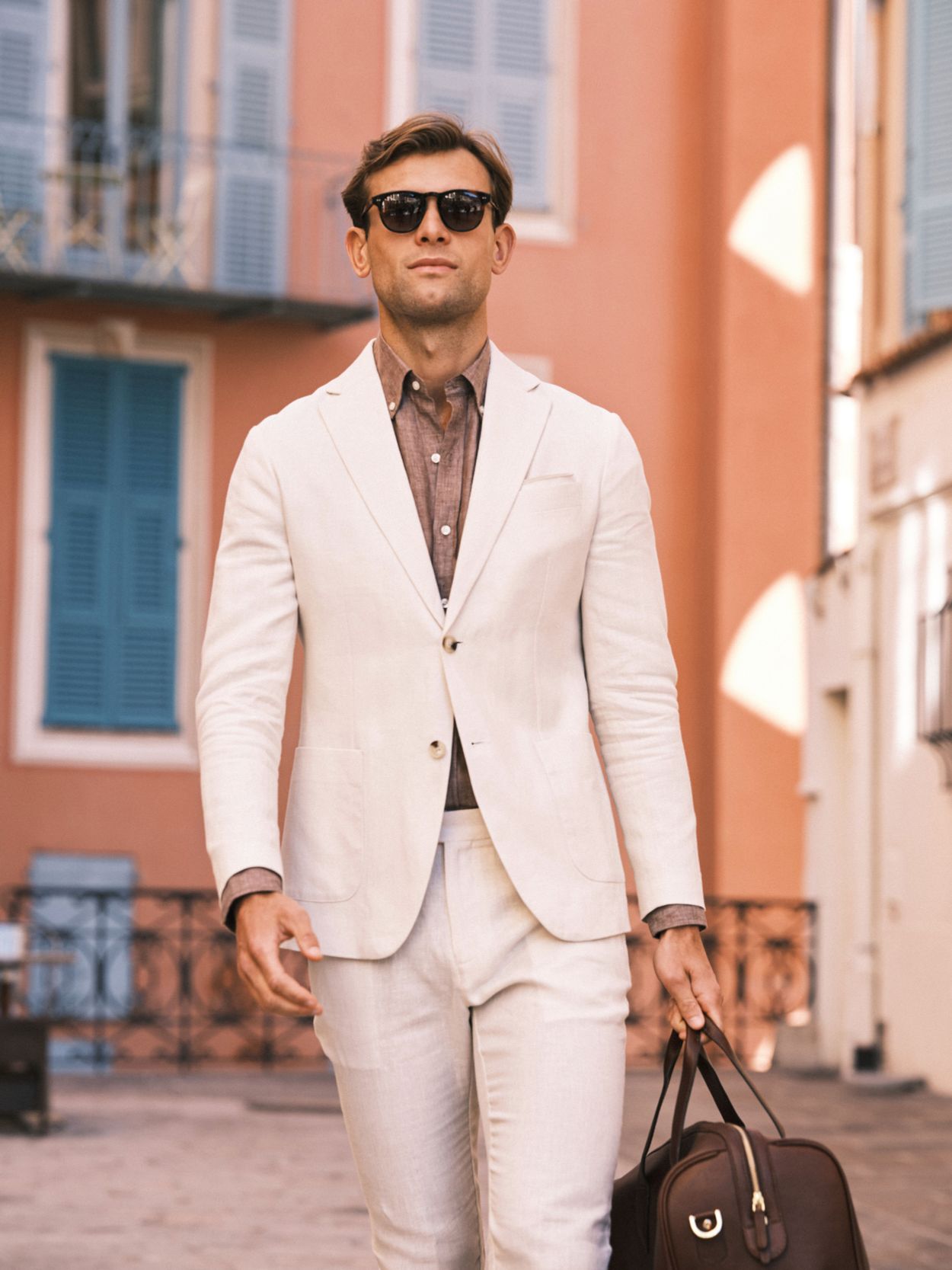 Sand Linen Jacket Santino